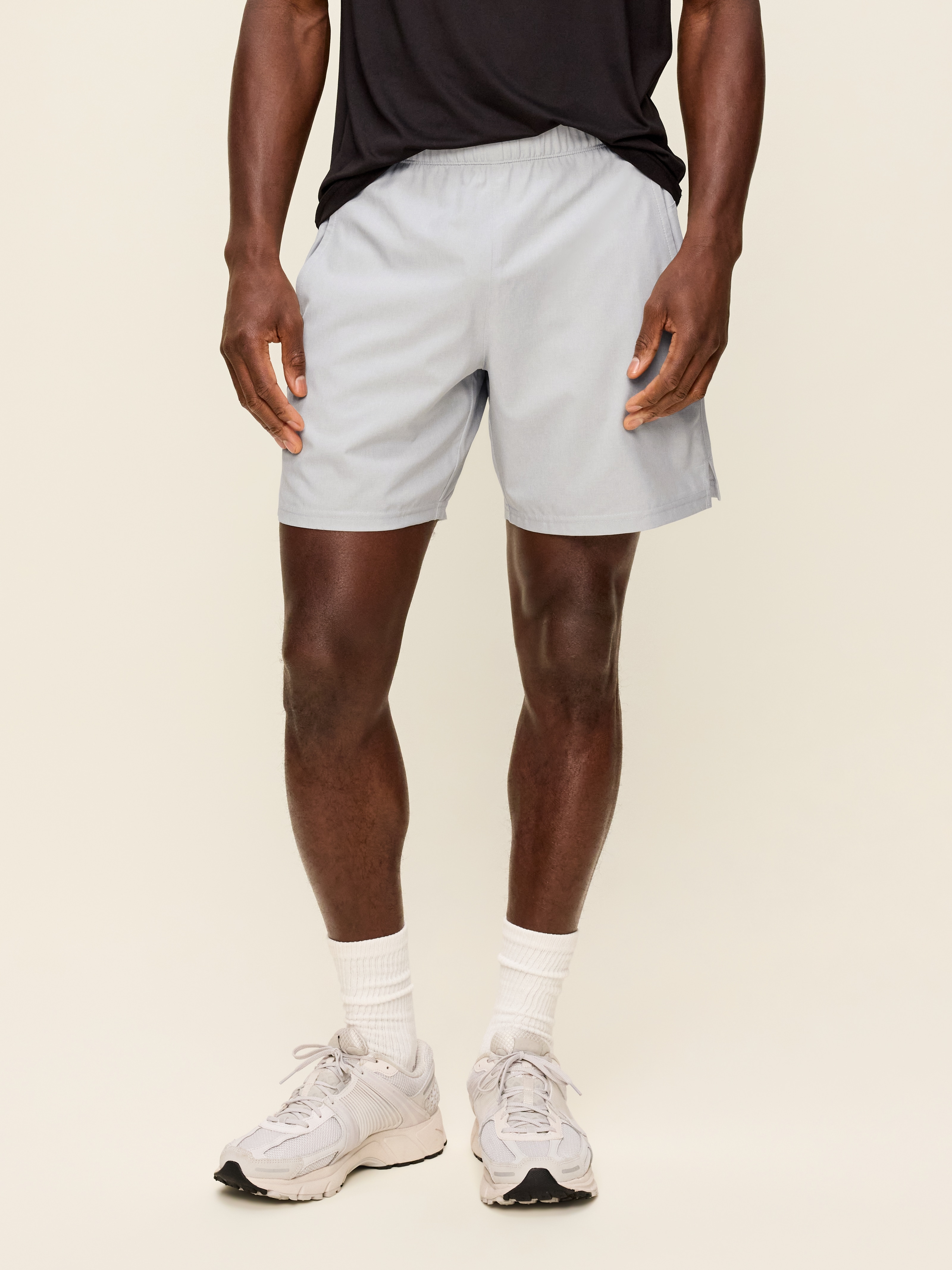 StretchTech Workout Shorts -- 7-inch inseam - Cloud Cover - 1