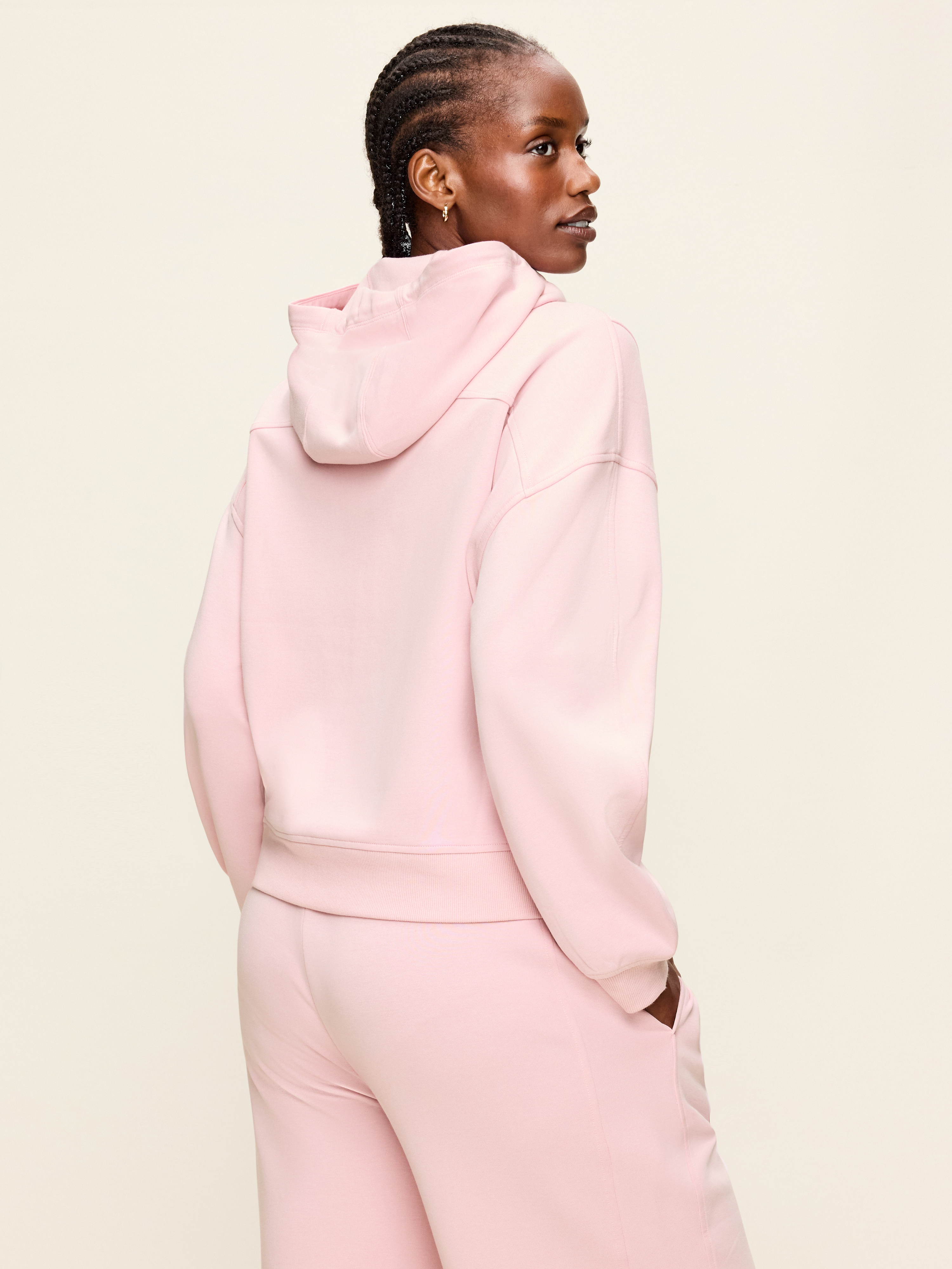 Dynamic Fleece Half-Zip Hoodie Sweatshirt - Fairytale Rose - 6