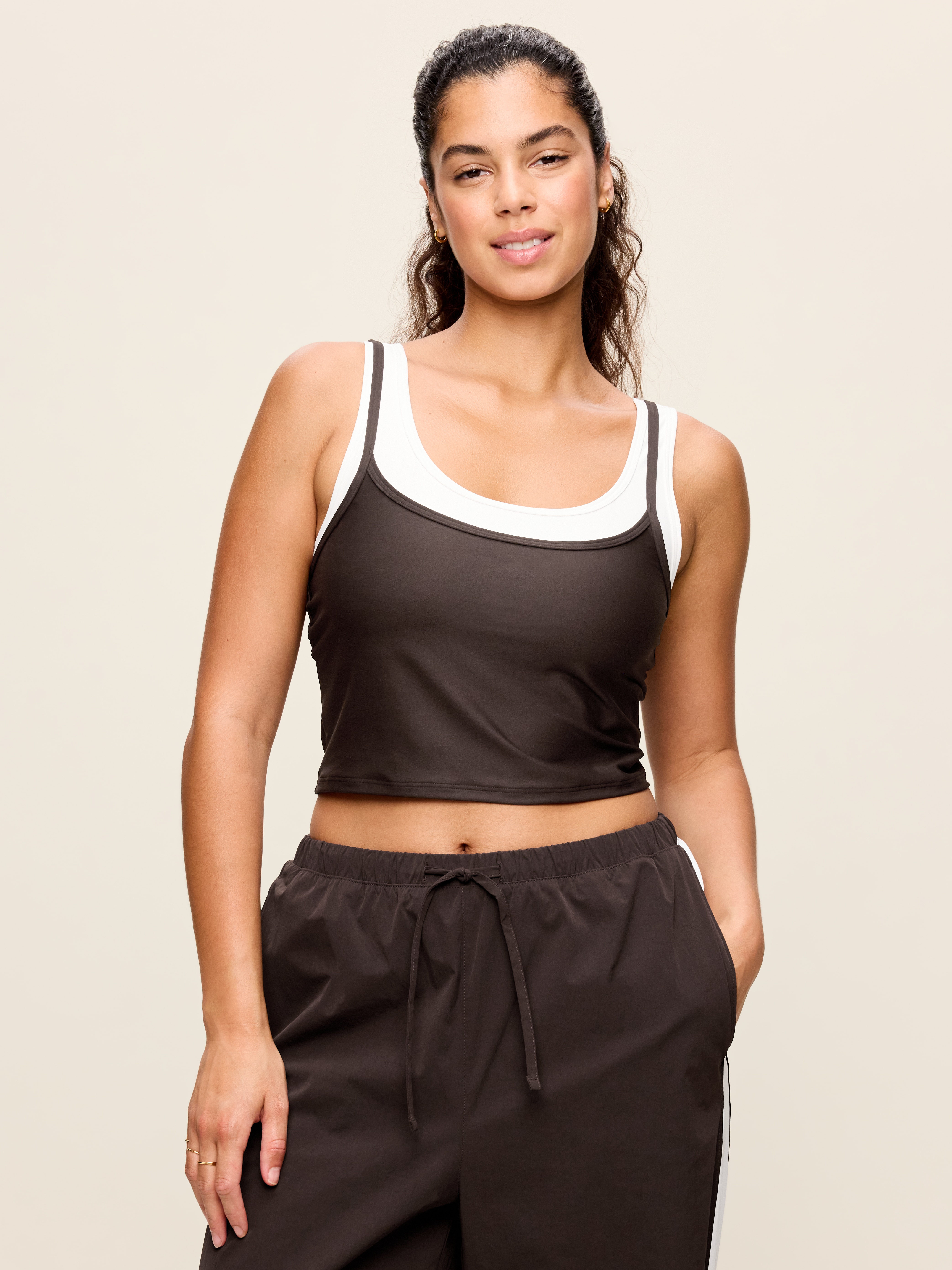 PowerSoft Layered Longline Bra - Black Coffee - 5