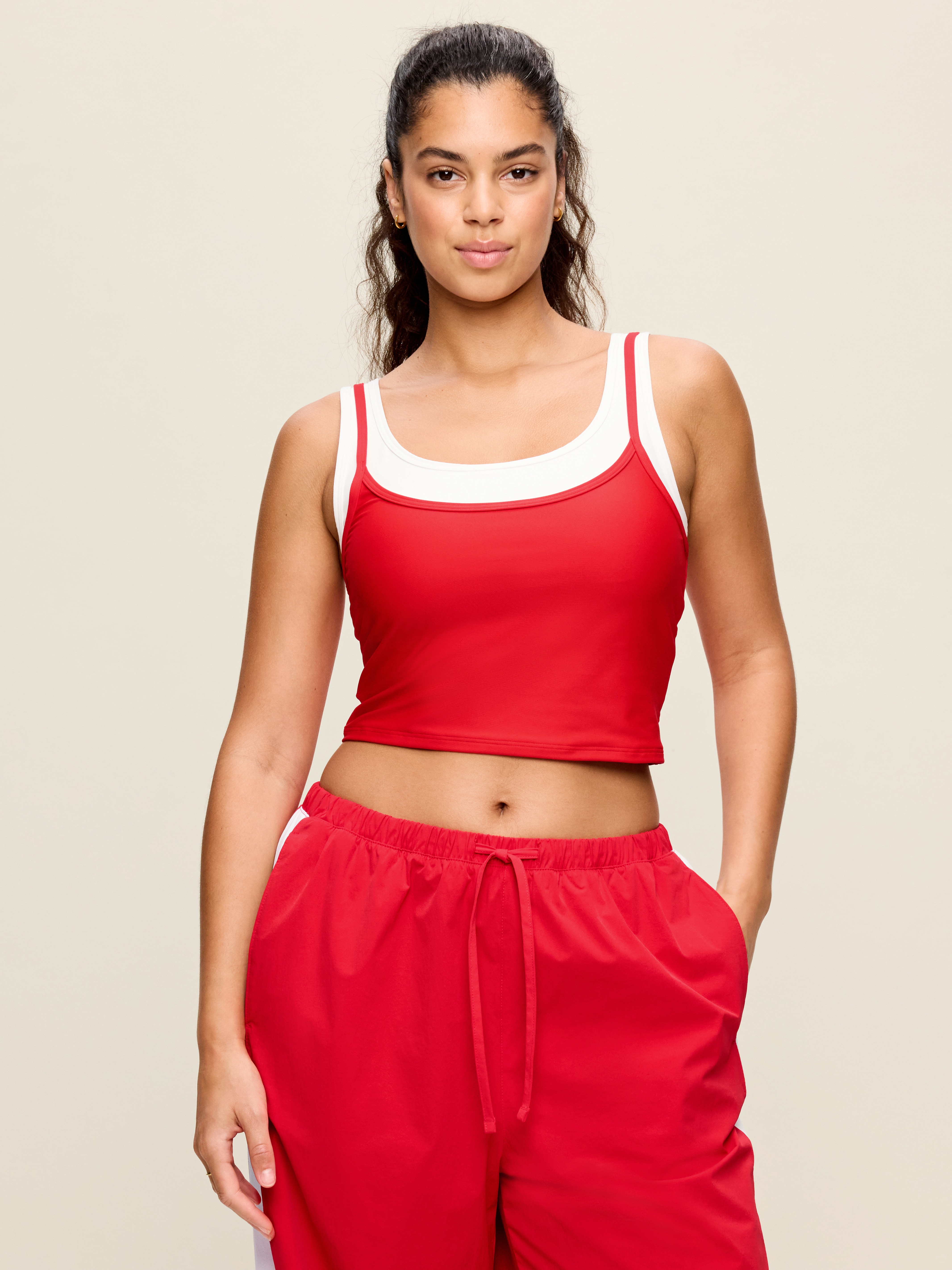 PowerSoft Layered Longline Bra - Bold Red - 5