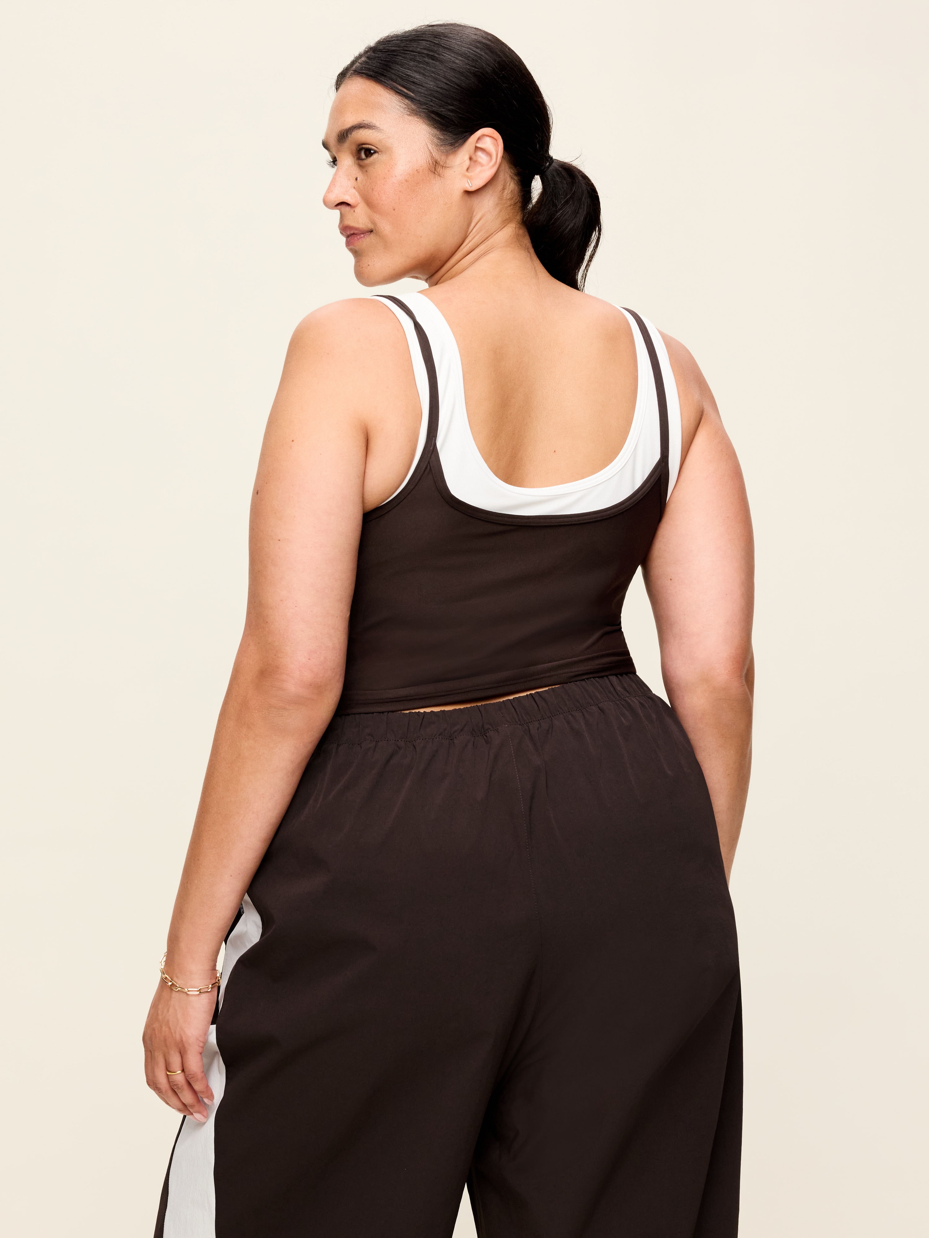 PowerSoft Layered Longline Bra - Black Coffee - 8