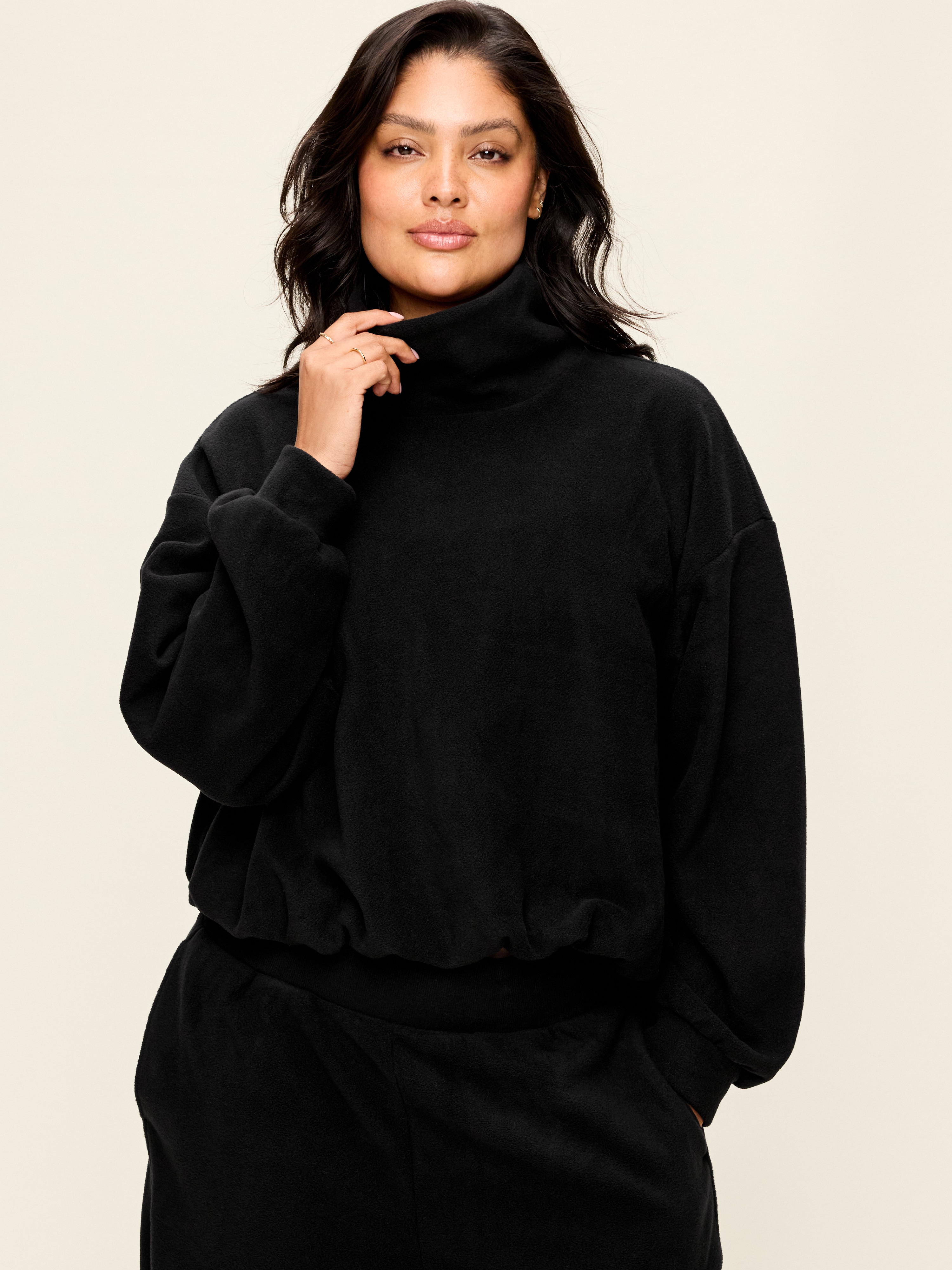 Performance Fleece Funnel Neck Pullover - Black Jack - 7