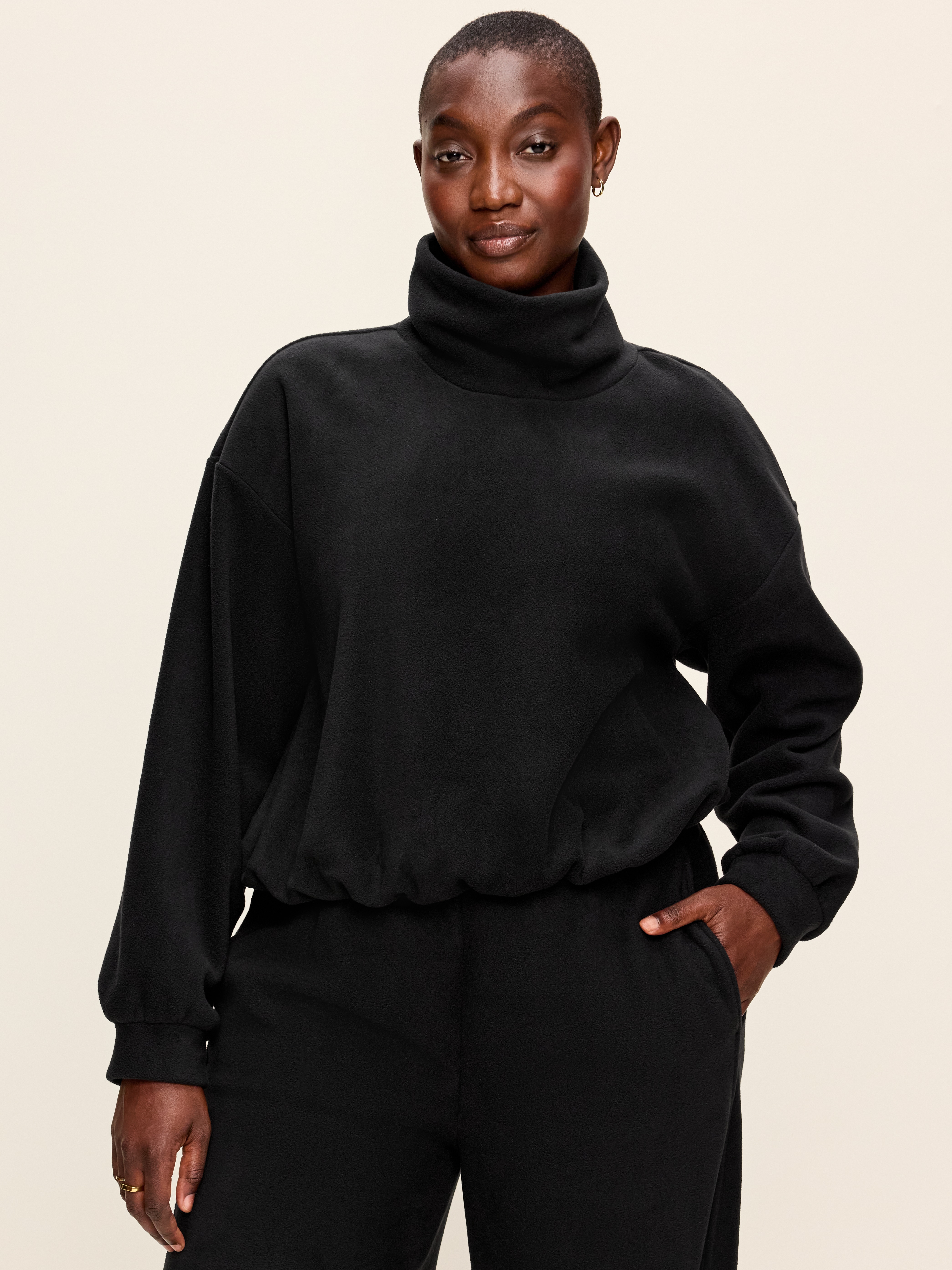 Performance Fleece Funnel Neck Pullover - Black Jack - 5