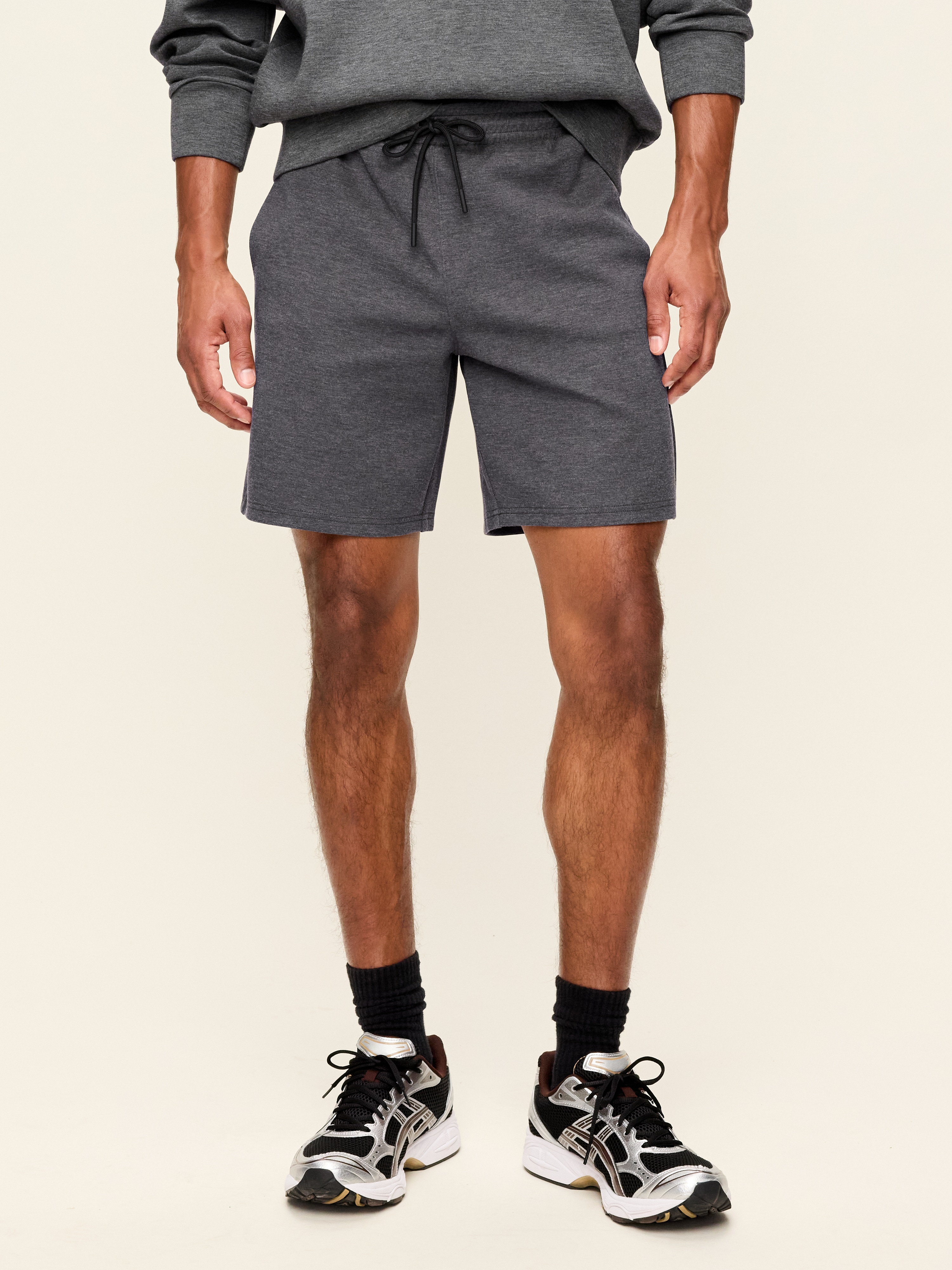 Dynamic Fleece 4.0 Shorts -- 8-inch inseam - Dark Heather Gray - 1