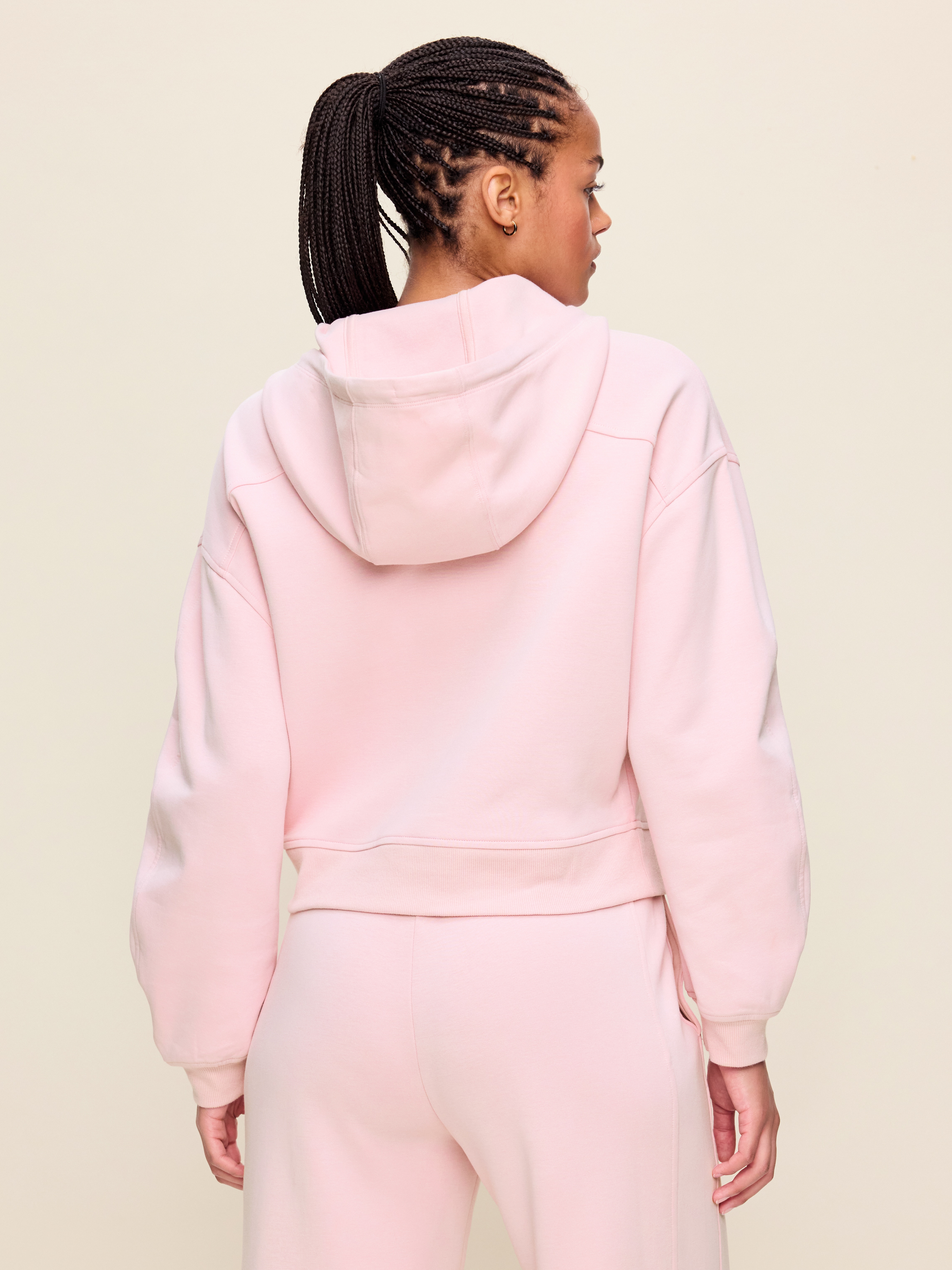 Dynamic Fleece Half-Zip Hoodie Sweatshirt - Fairytale Rose - 2