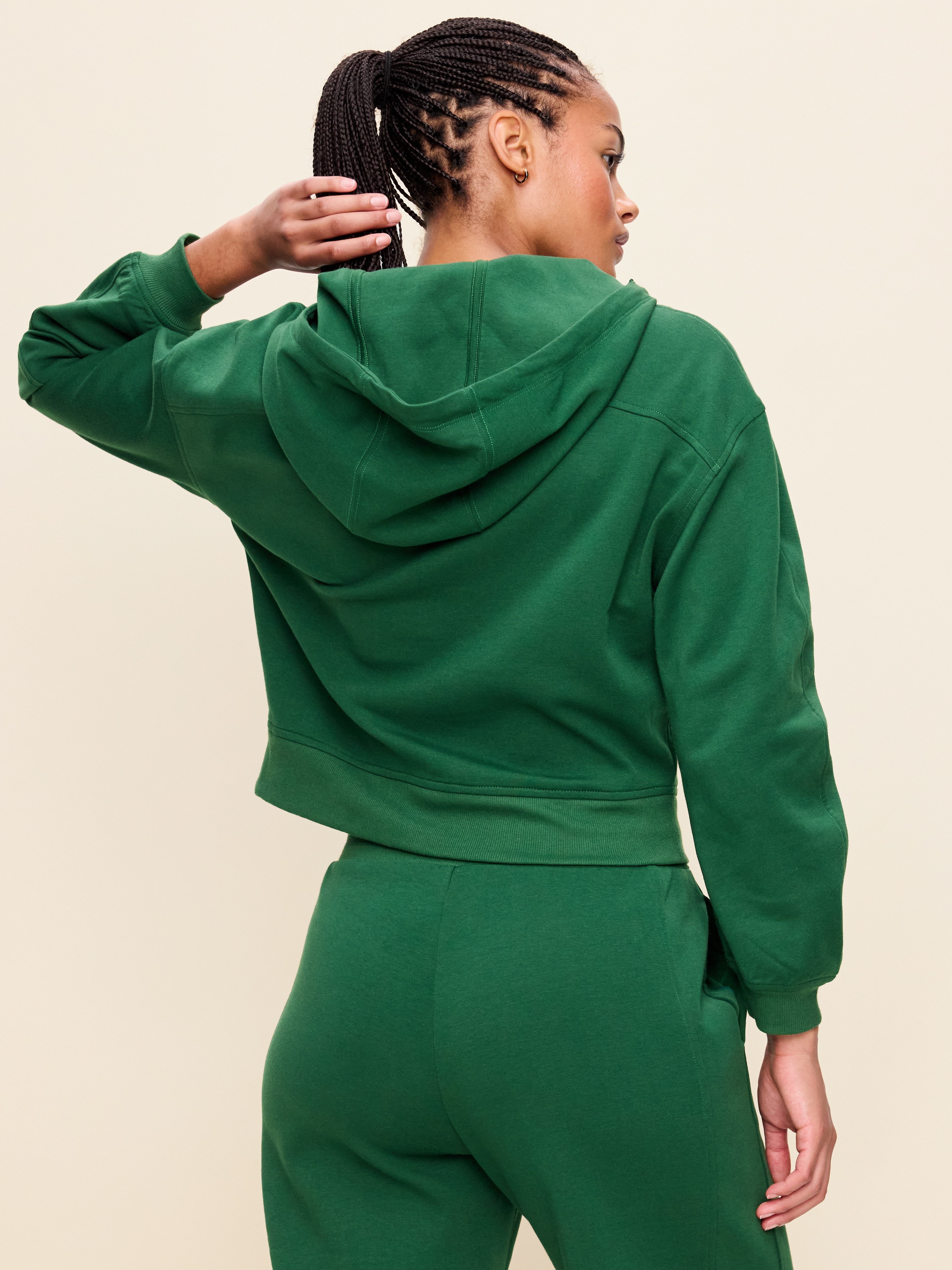Dynamic Fleece Half-Zip Hoodie Sweatshirt - Field Of Greens - 2