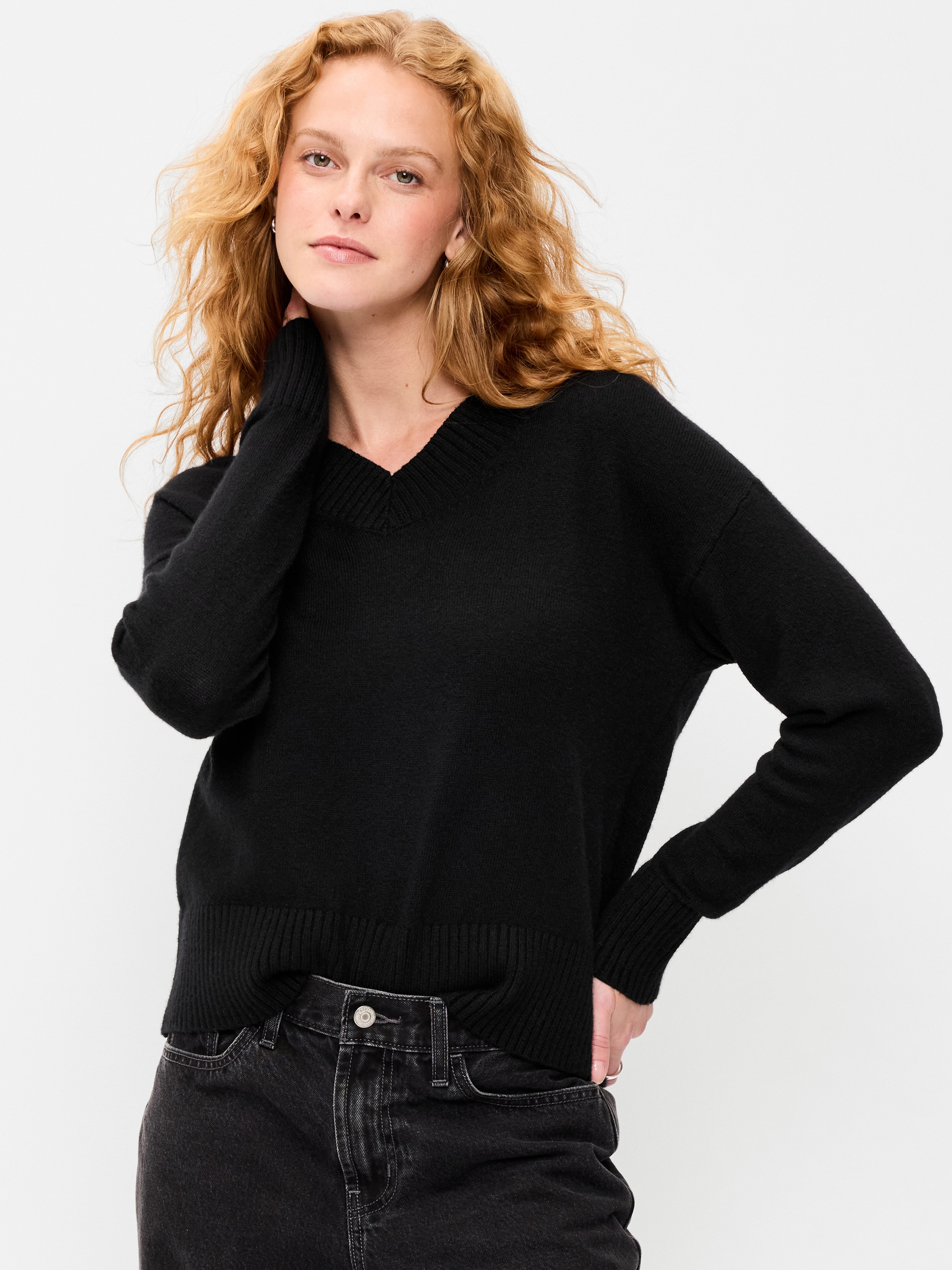 SoSoft V-Neck Sweater - Black Jack - 1