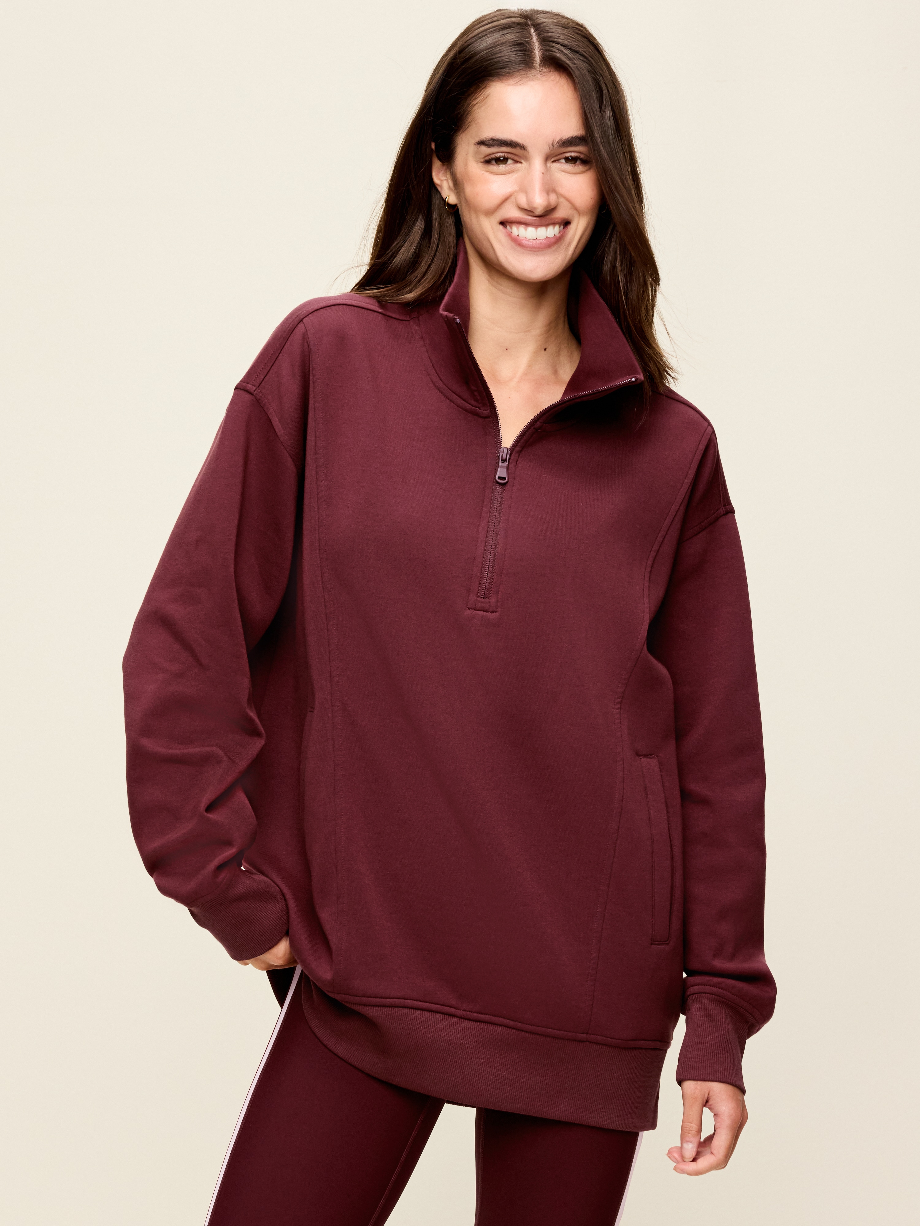 Dynamic Fleece Half-Zip Tunic Sweatshirt - Grand Canyon - 1