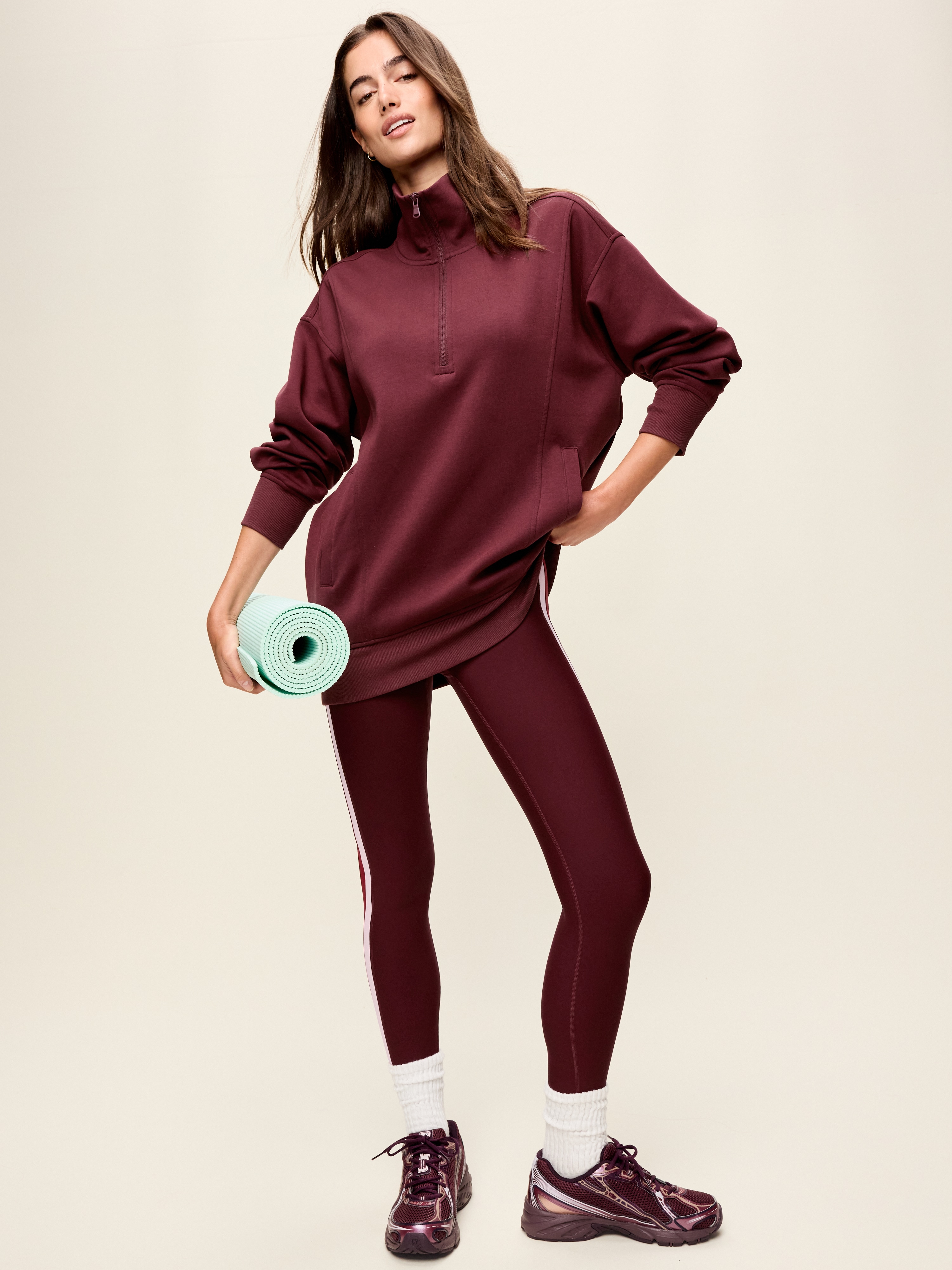 Dynamic Fleece Half-Zip Tunic Sweatshirt - Grand Canyon - 3