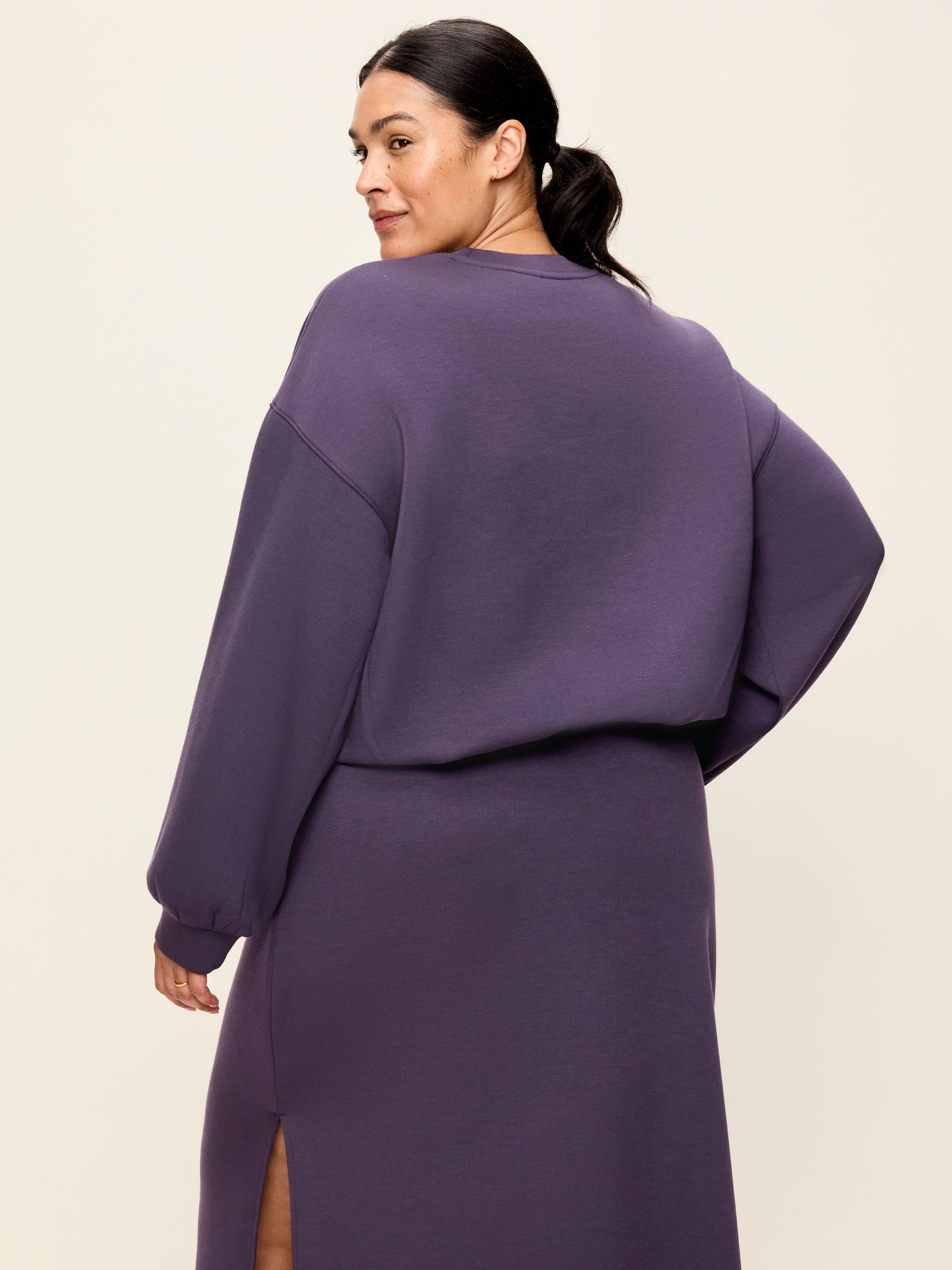 Bounce Fleece Bubble-Hem Sweatshirt - Nebula - 9