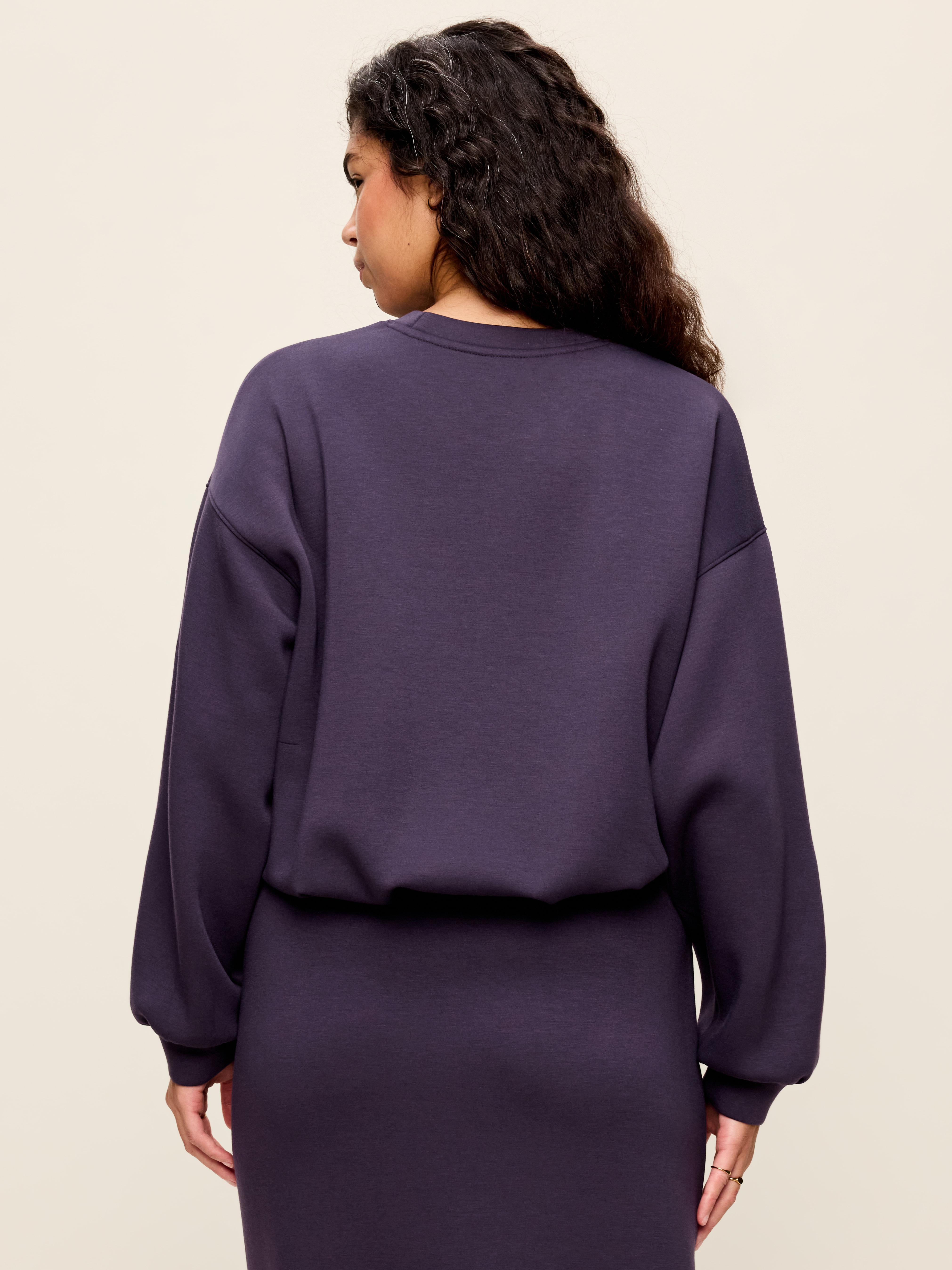 Bounce Fleece Bubble-Hem Sweatshirt - Nebula - 7