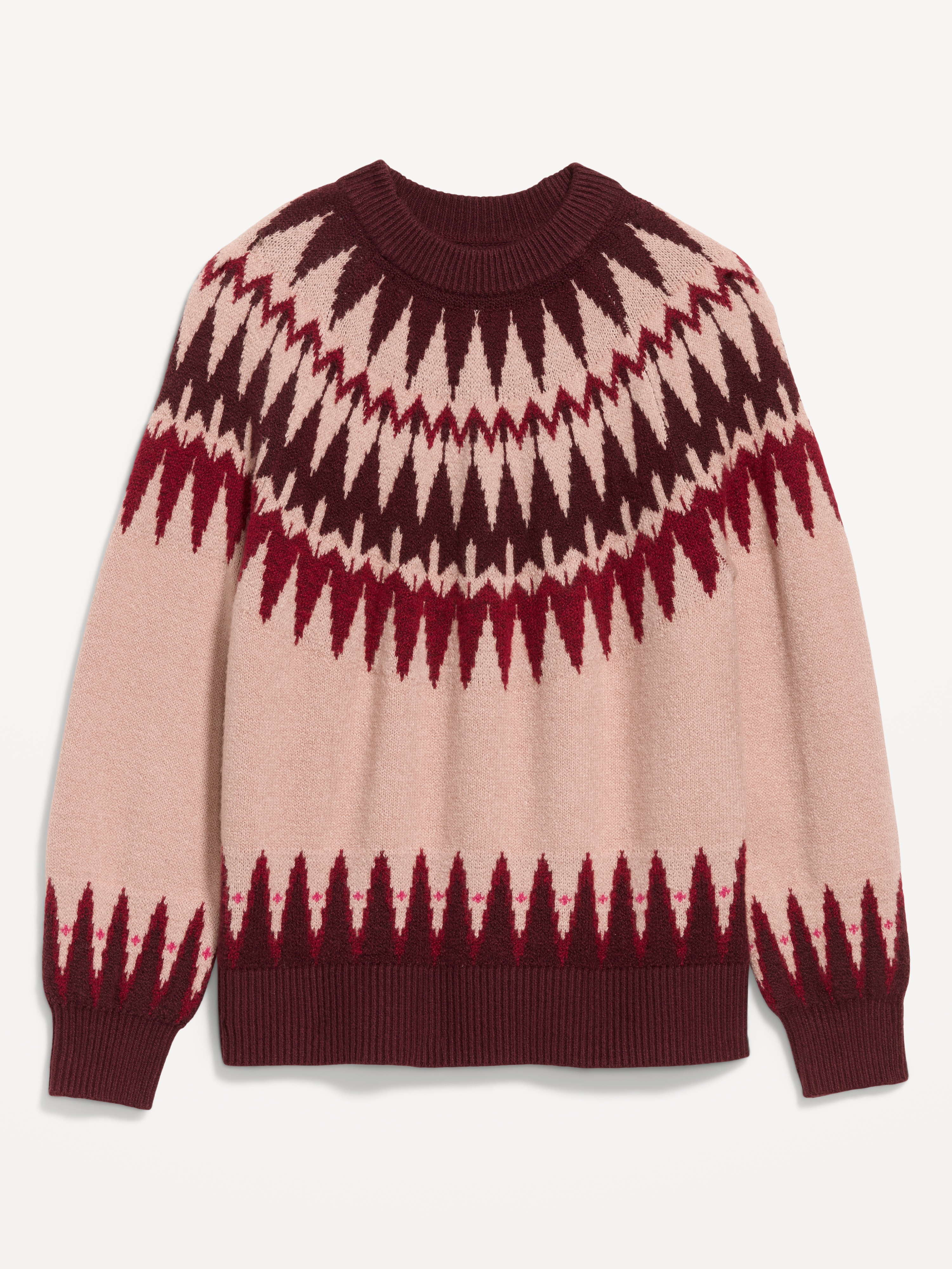 SoSoft Oversized Crew-Neck Sweater - Warm Fair Isle - 4