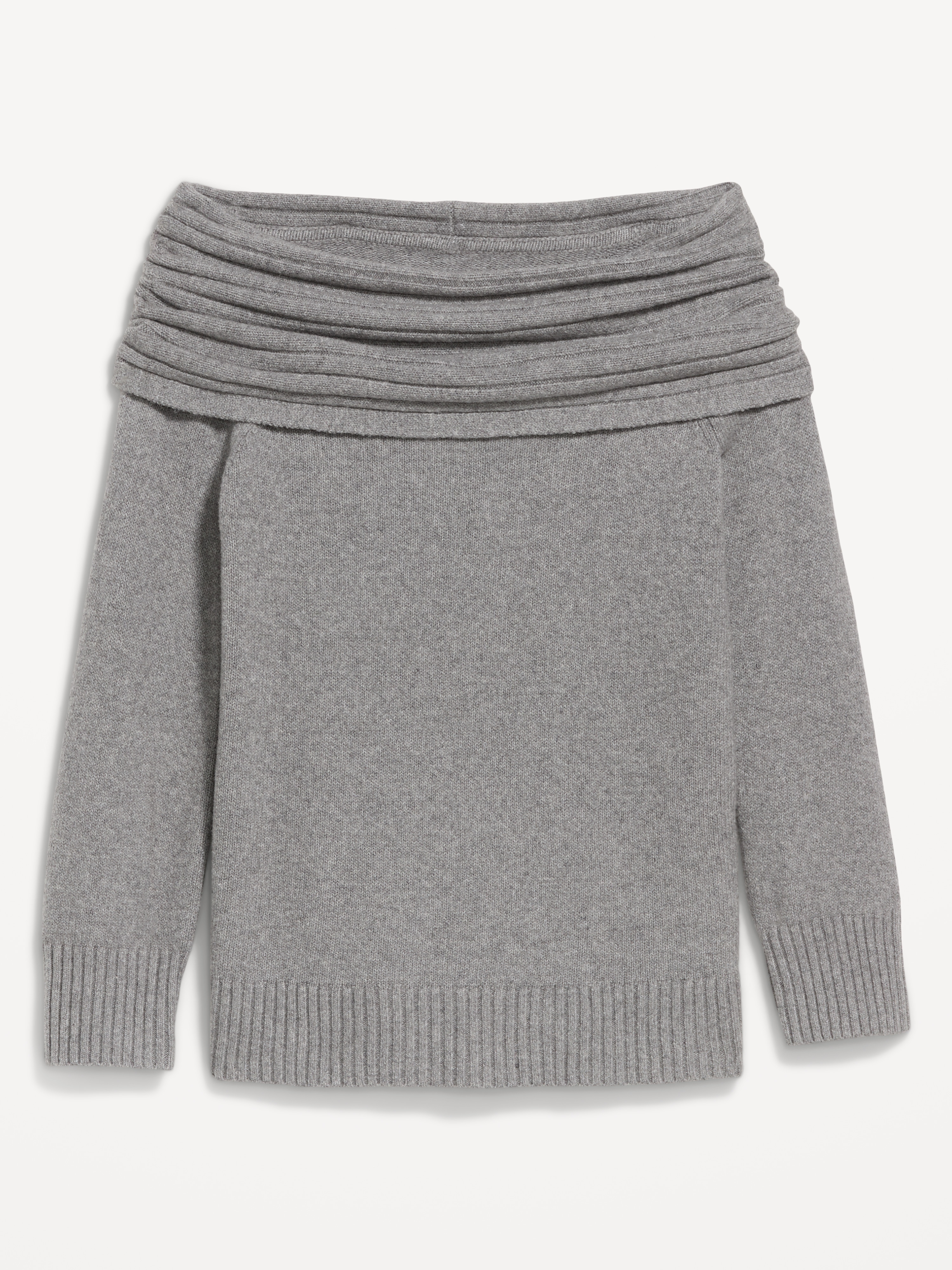 SoSoft Off-The-Shoulder Sweater - Heather Gray - 4