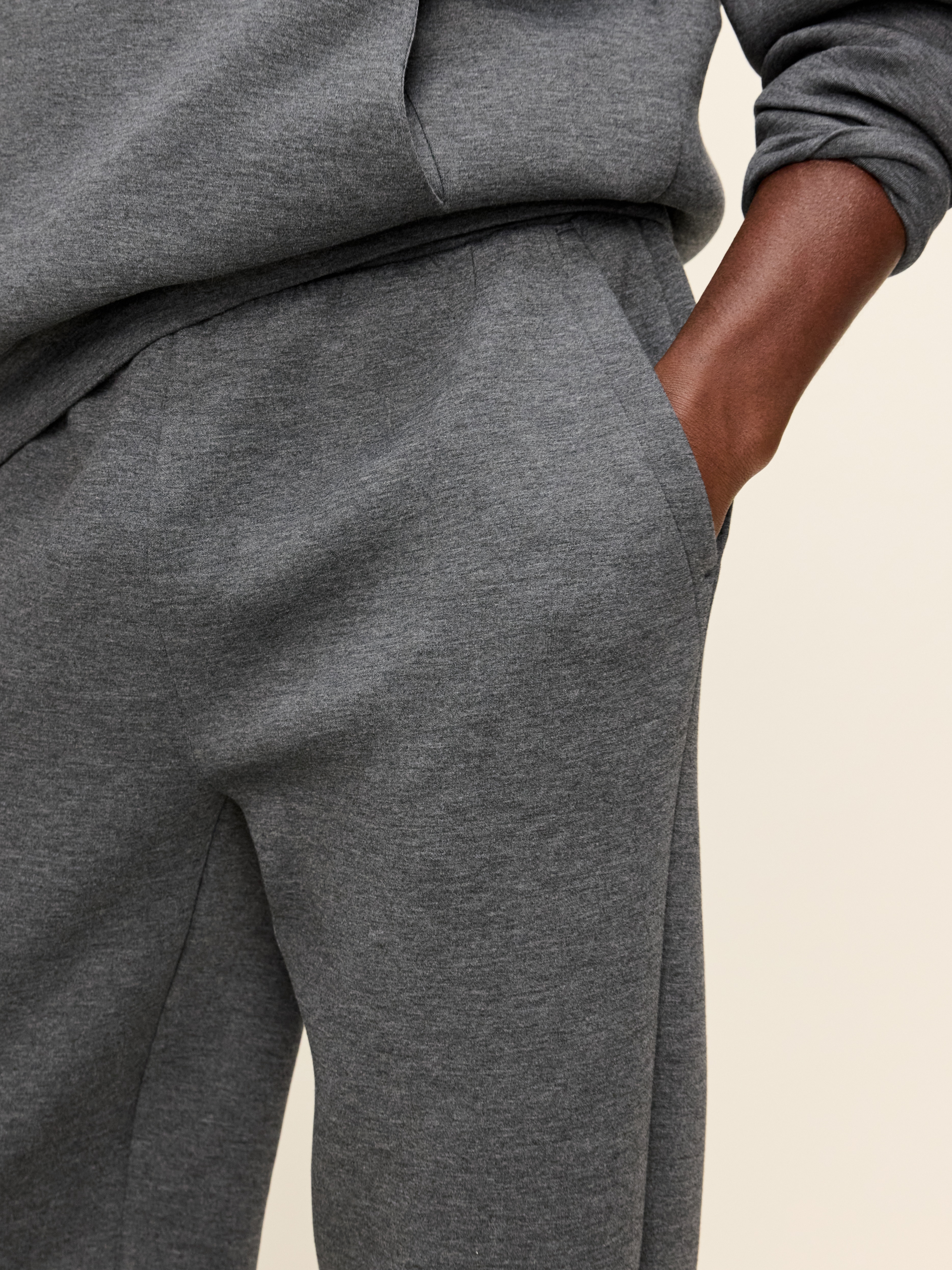 Bounce Fleece Baggy Jogger Sweatpants - Dark Heather Gray - 4