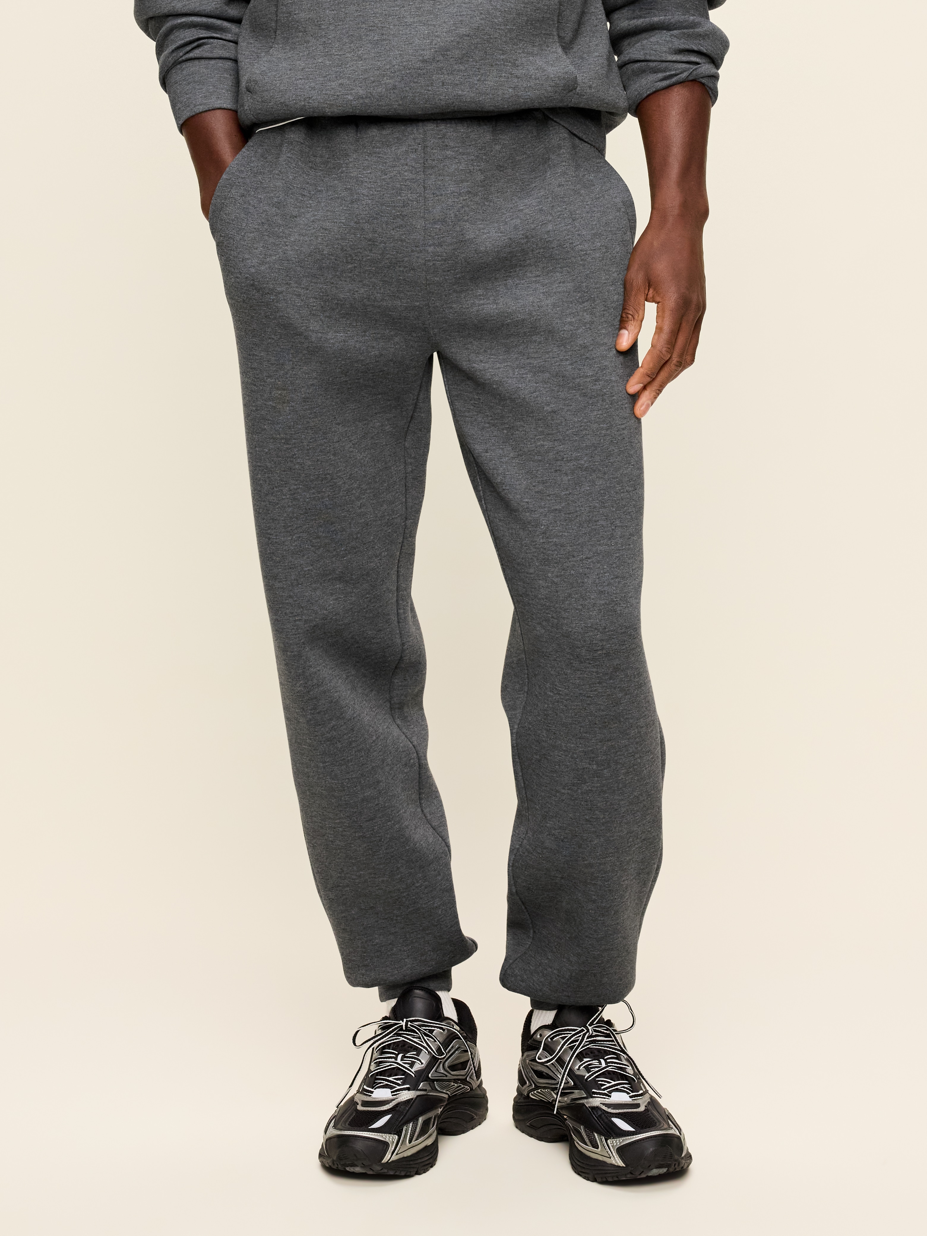 Bounce Fleece Baggy Jogger Sweatpants - Dark Heather Gray - 1