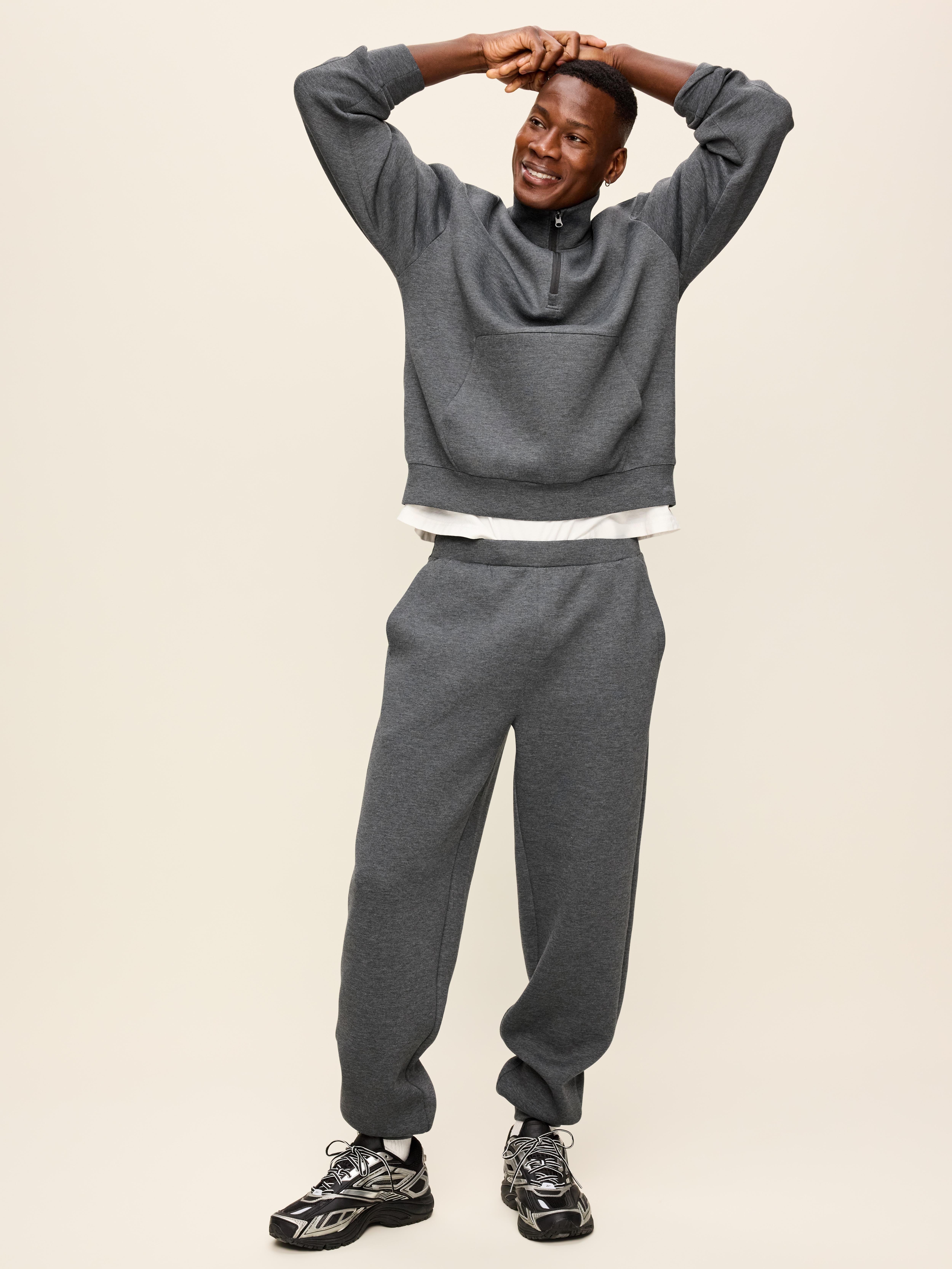 Bounce Fleece Baggy Jogger Sweatpants - Dark Heather Gray - 2