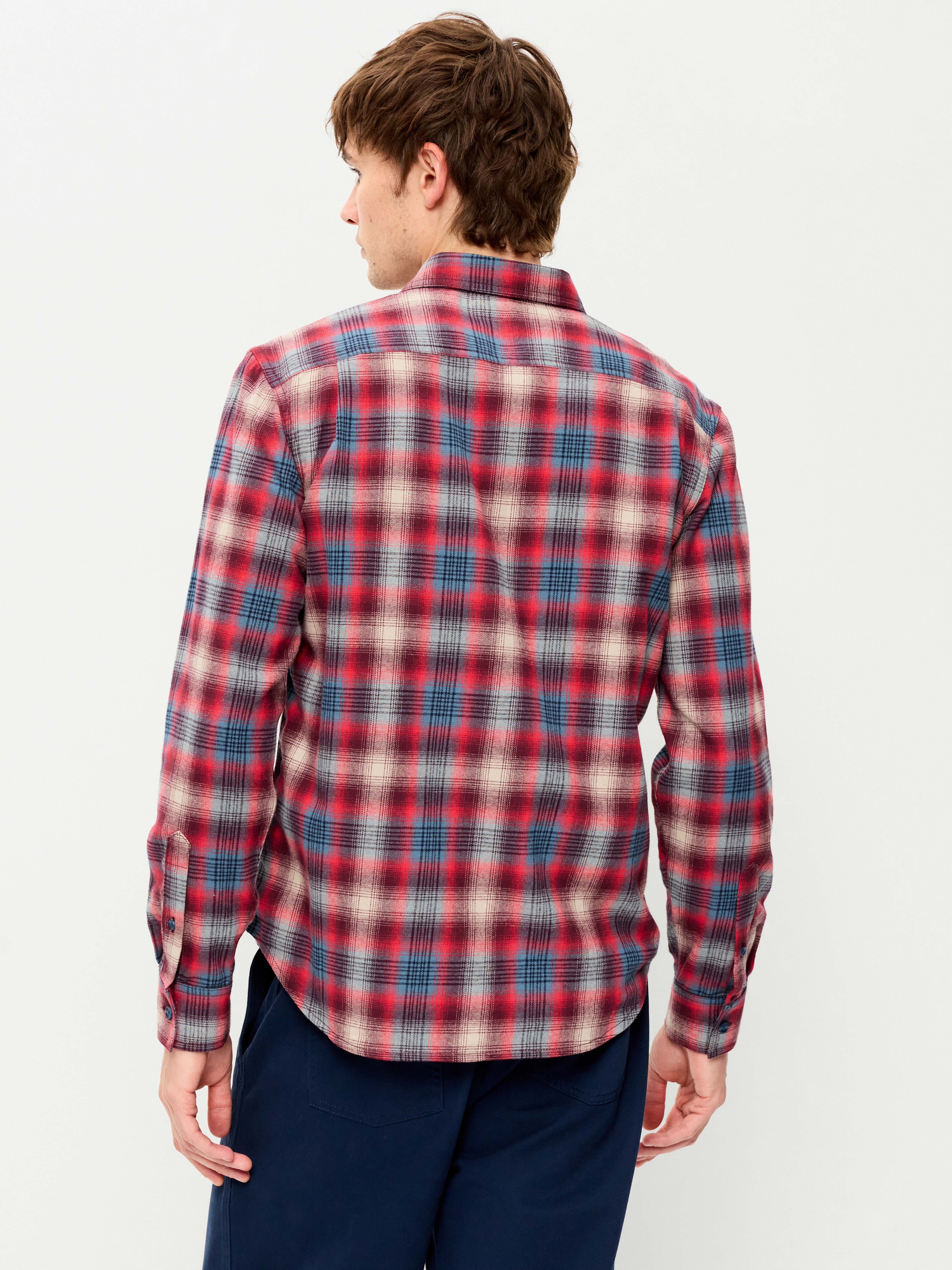 Relaxed Long-Sleeve Flannel Pocket Shirt - Tomales Bay - 2