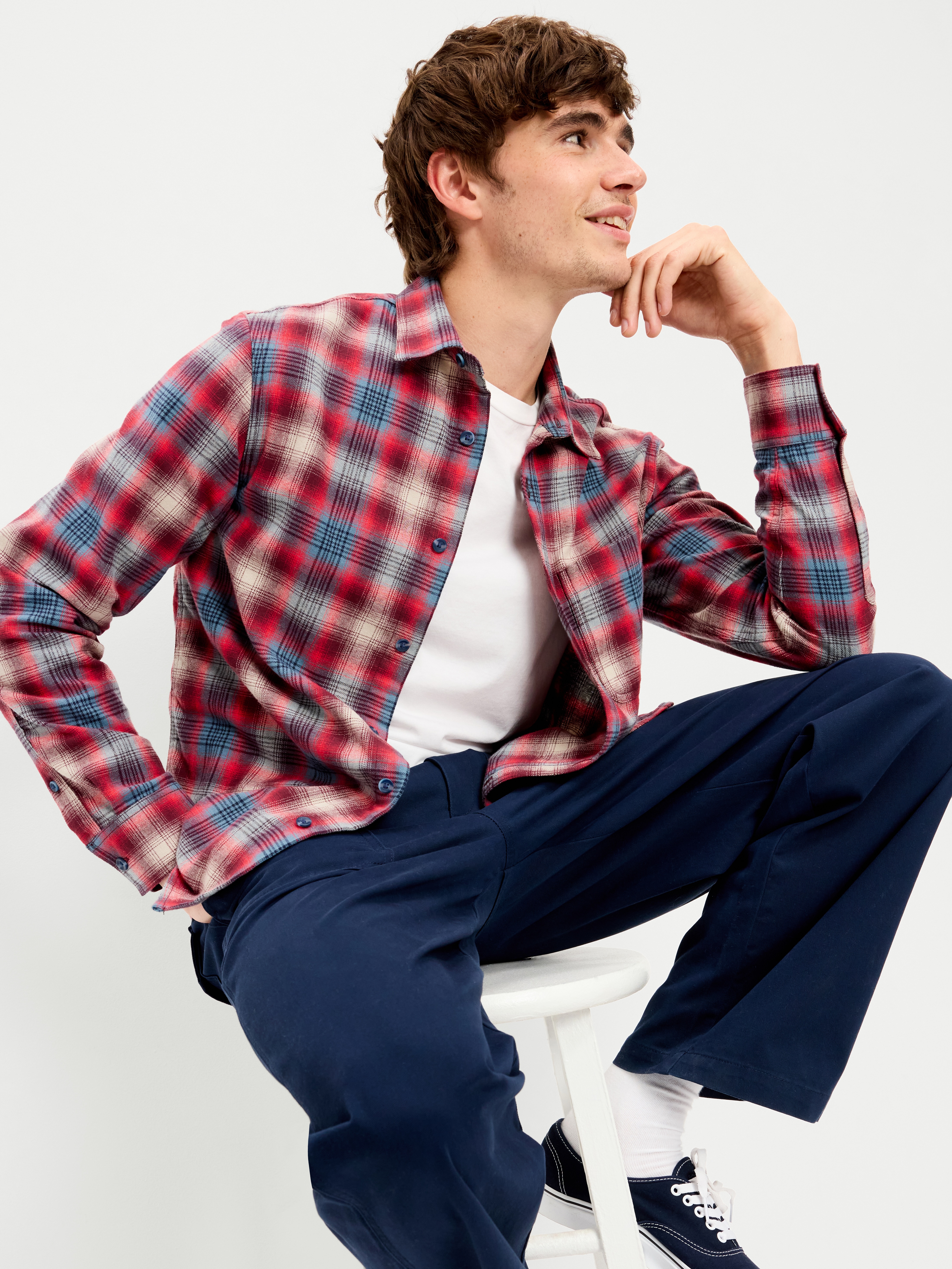 Relaxed Long-Sleeve Flannel Pocket Shirt - Tomales Bay - 3
