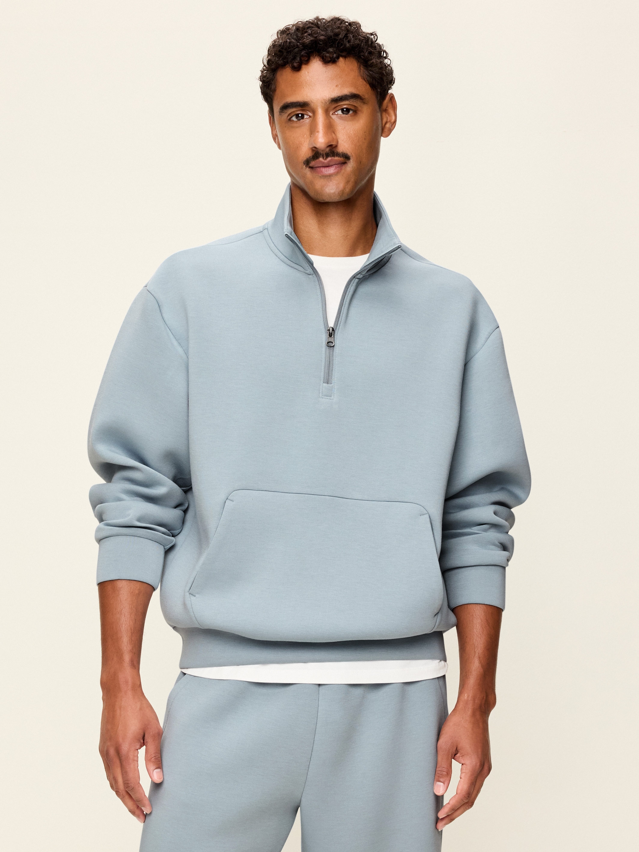 Bounce Fleece Oversized Half-Zip Pullover Sweatshirt - Crossroads - 1