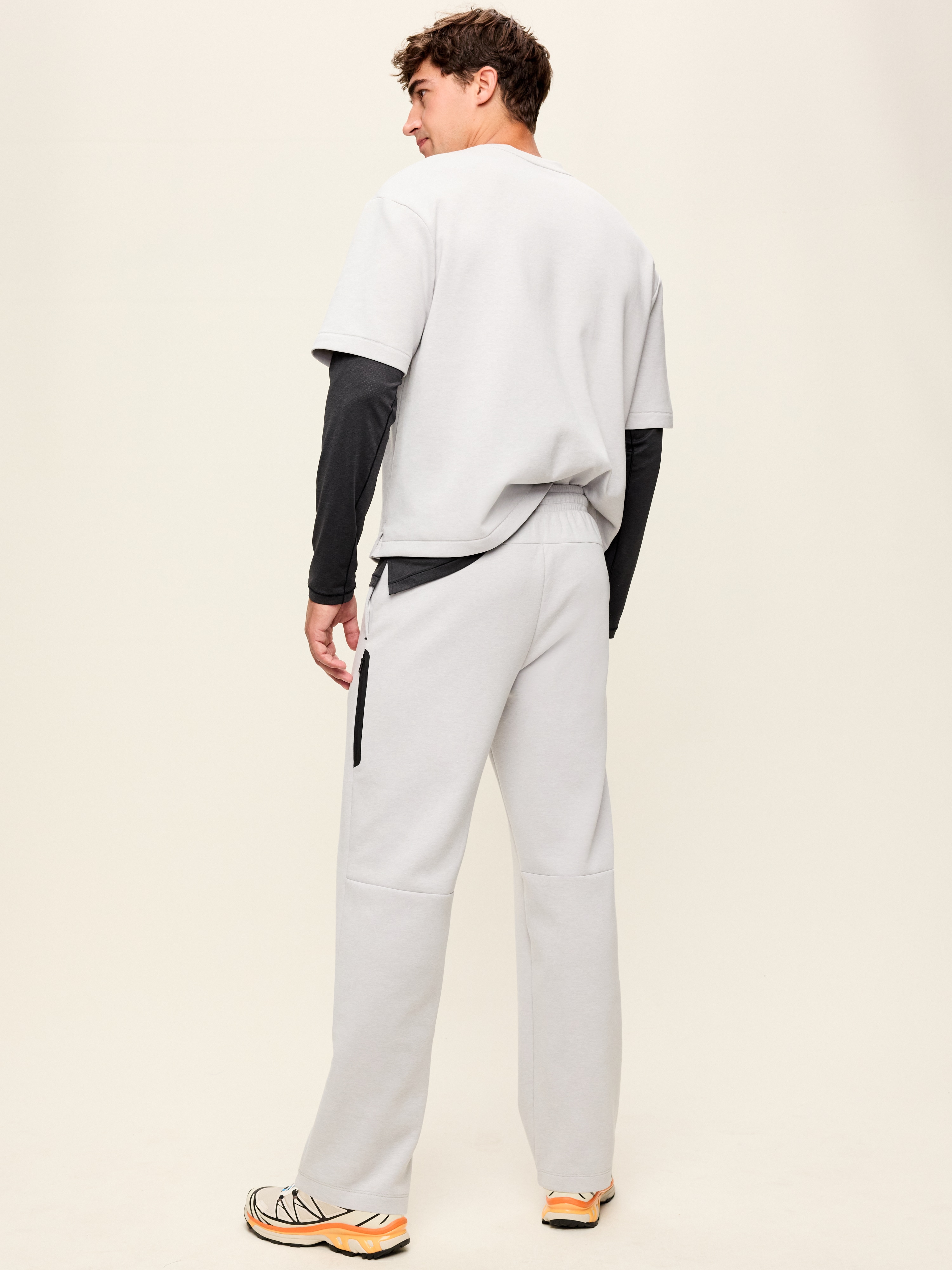 Dynamic Fleece Straight-Leg Pants - Light Gray - 3