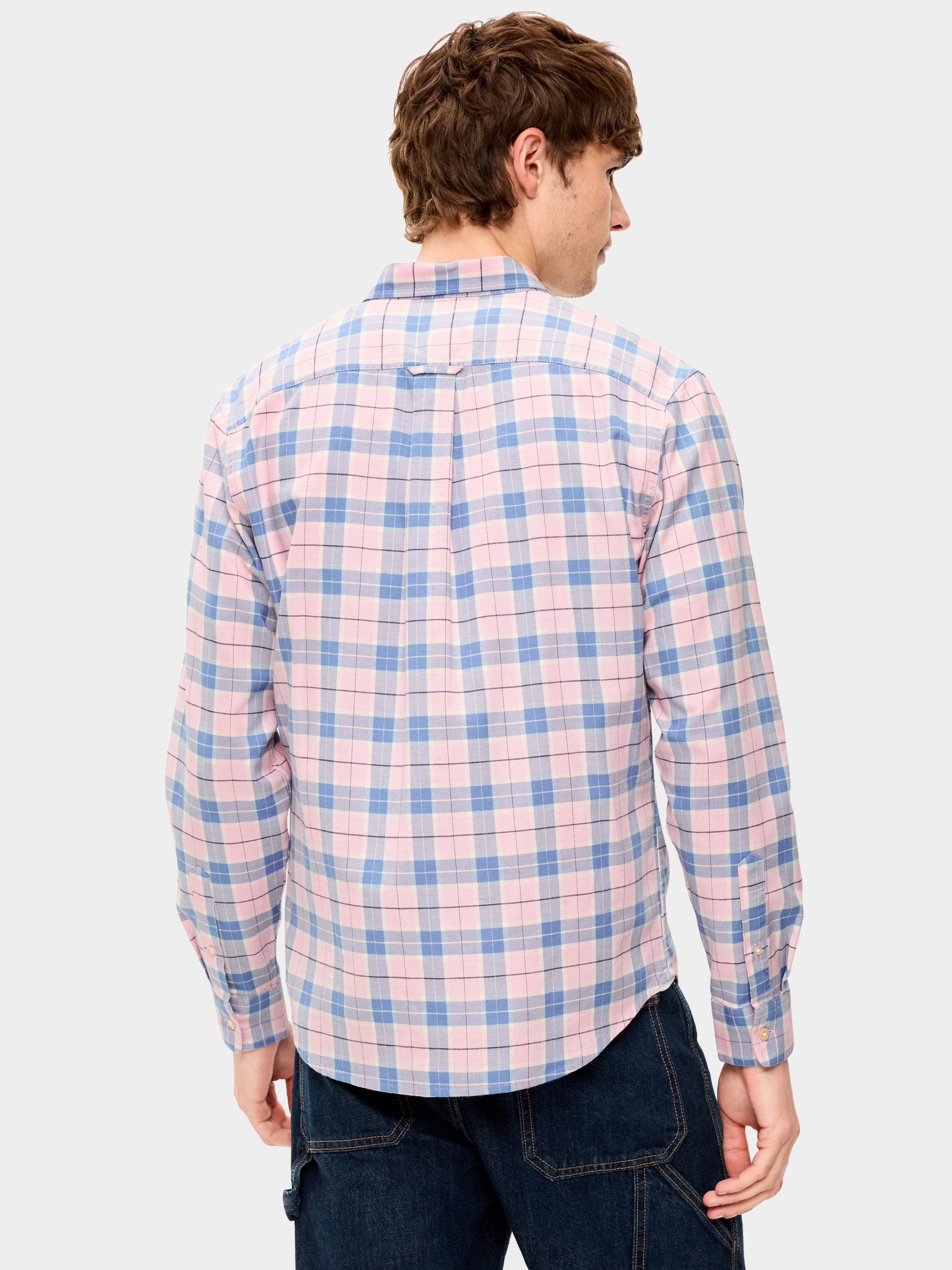 Classic Fit Everyday Oxford Shirt - Pink Plaid - 2