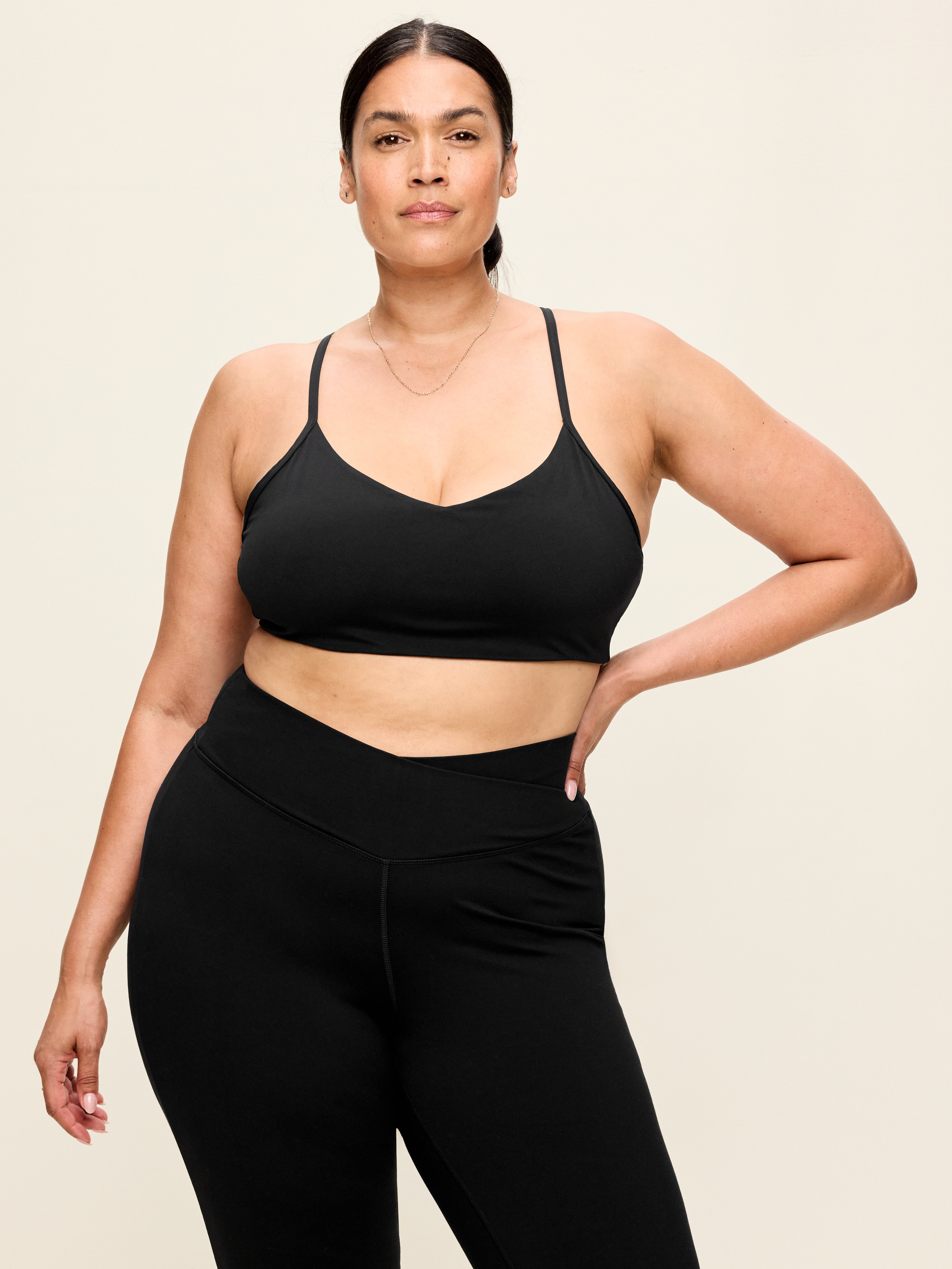 Light Support StudioSmooth Y-Back Sports Bra - Black Jack - 6