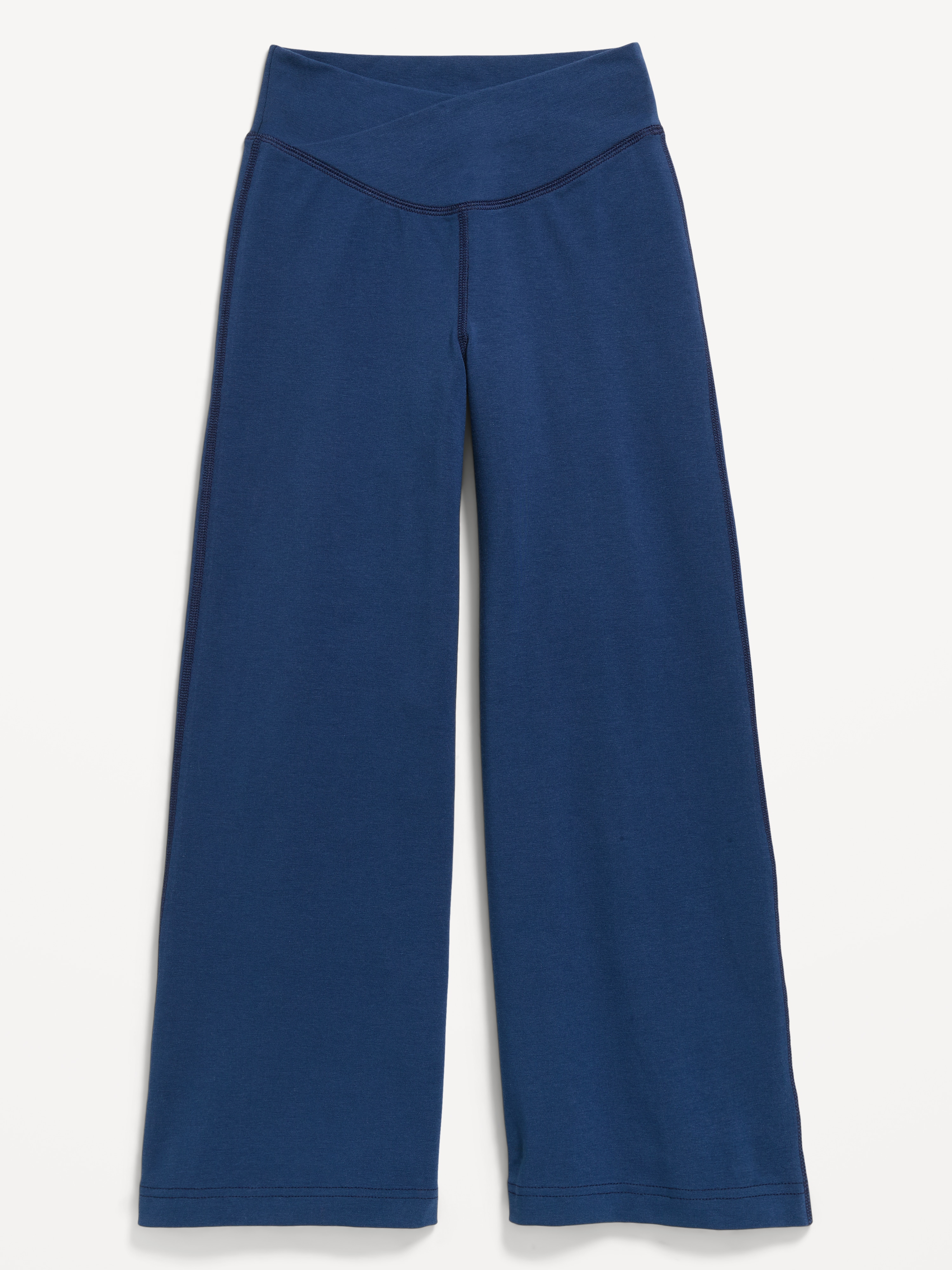 High-Waisted PowerChill Crossover Wide-Leg Pants for Girls - Obscure Night - 4