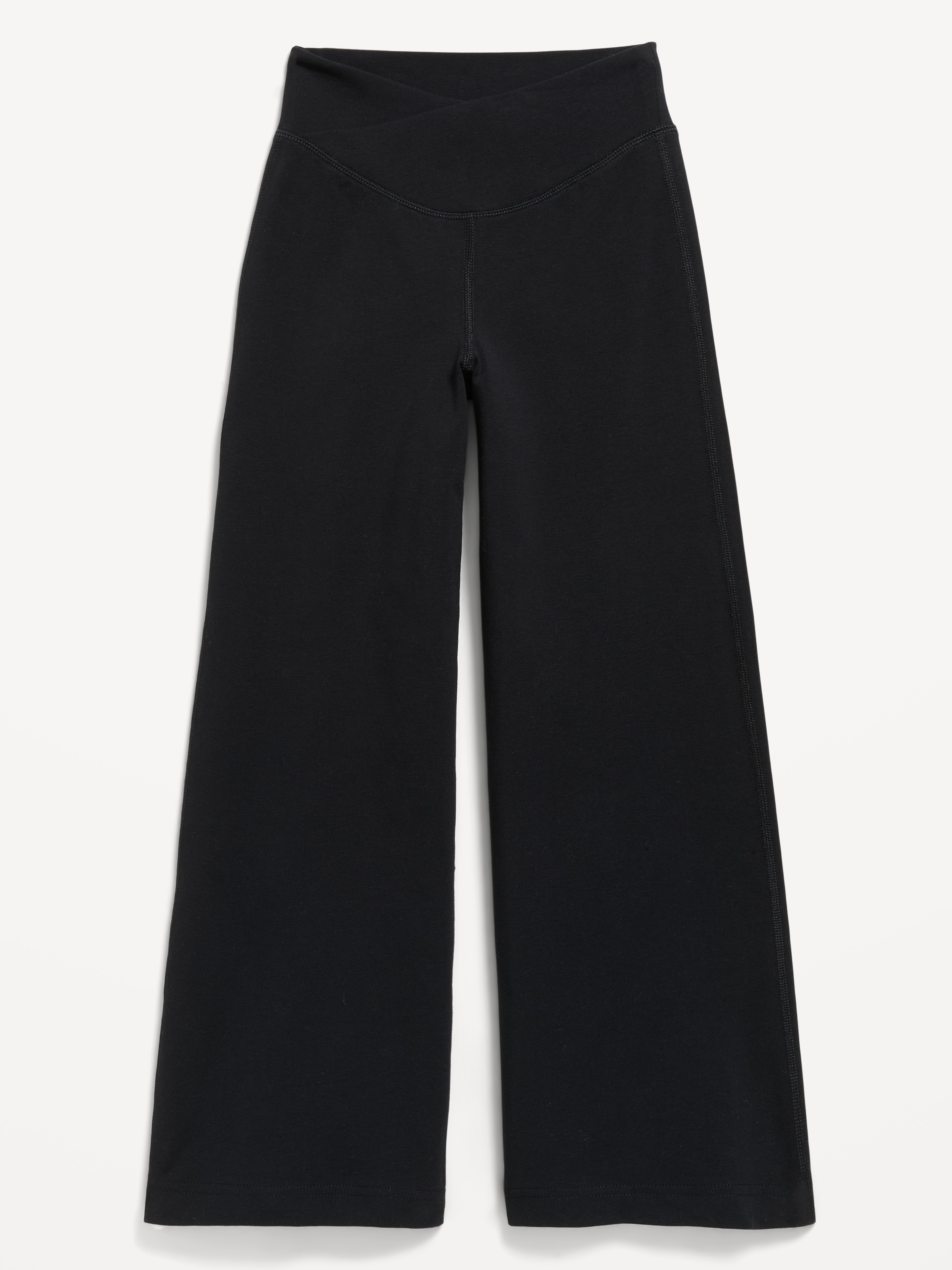 High-Waisted PowerChill Crossover Wide-Leg Pants for Girls - Black Jack - 4