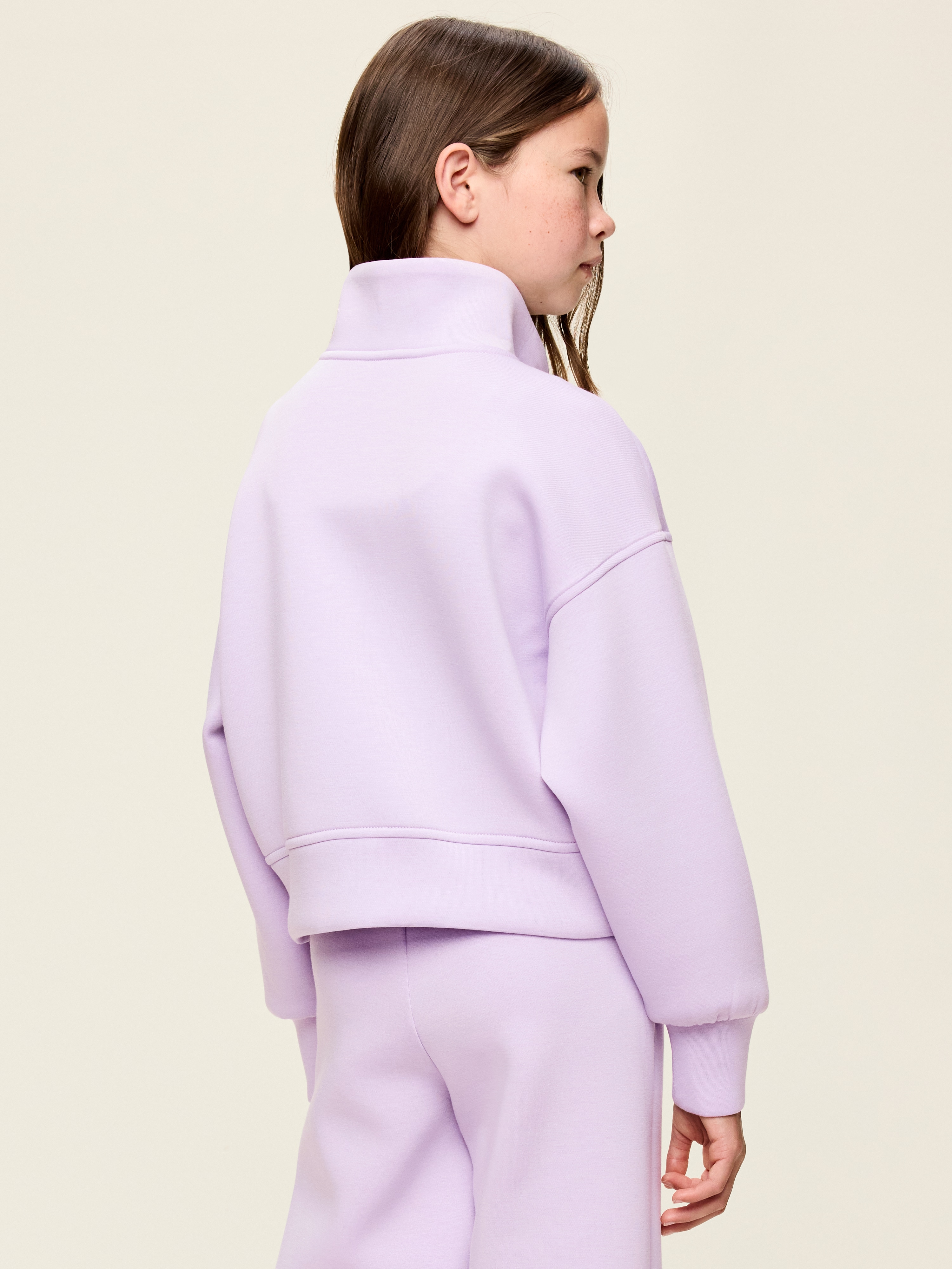 Bounce Fleece Half-Zip Pullover Sweatshirt for Girls - Dusky Lavender - 2