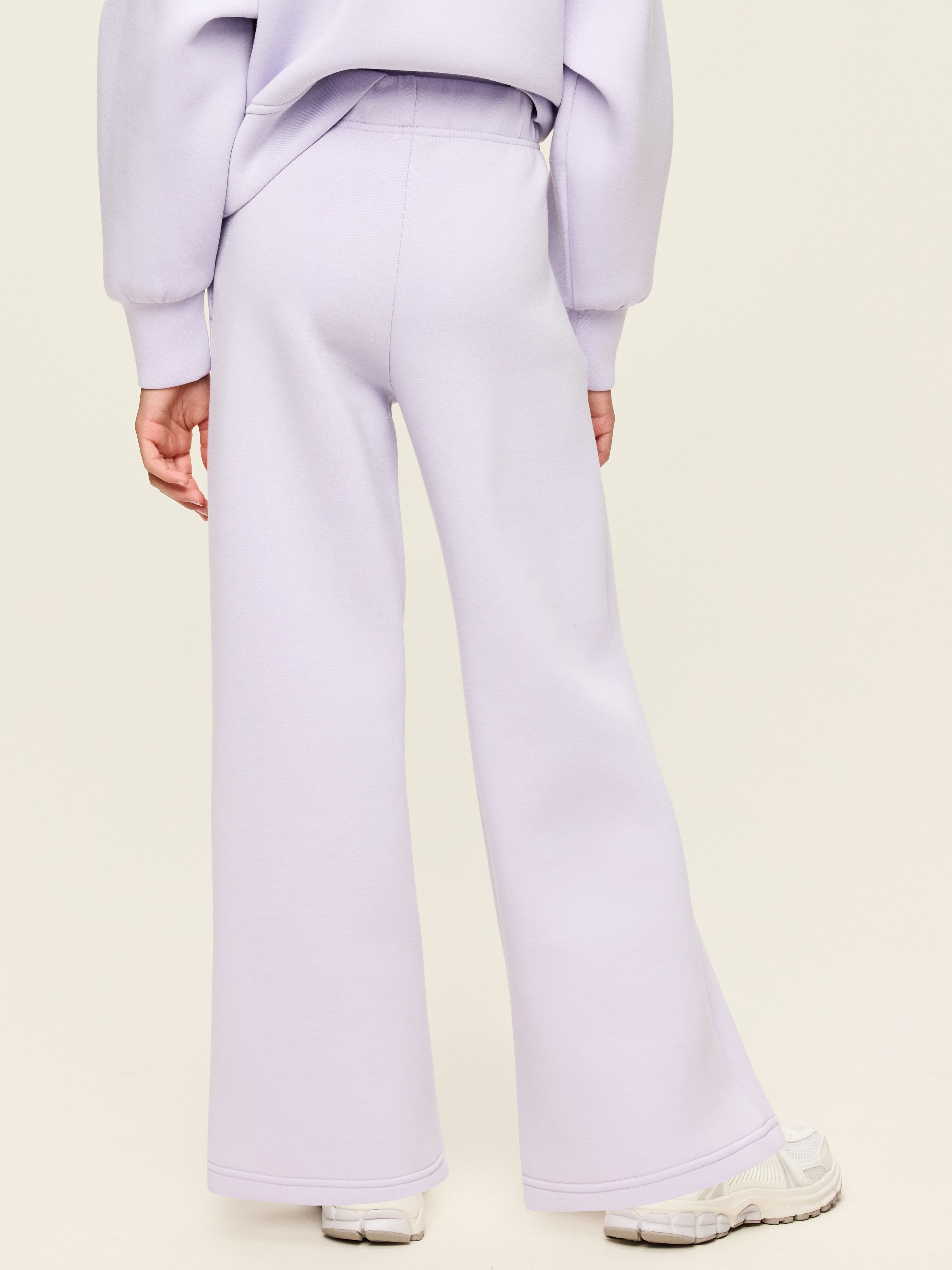 High-Waisted Bounce Fleece Wide-Leg Sweatpants for Girls - Dusky Lavender - 2