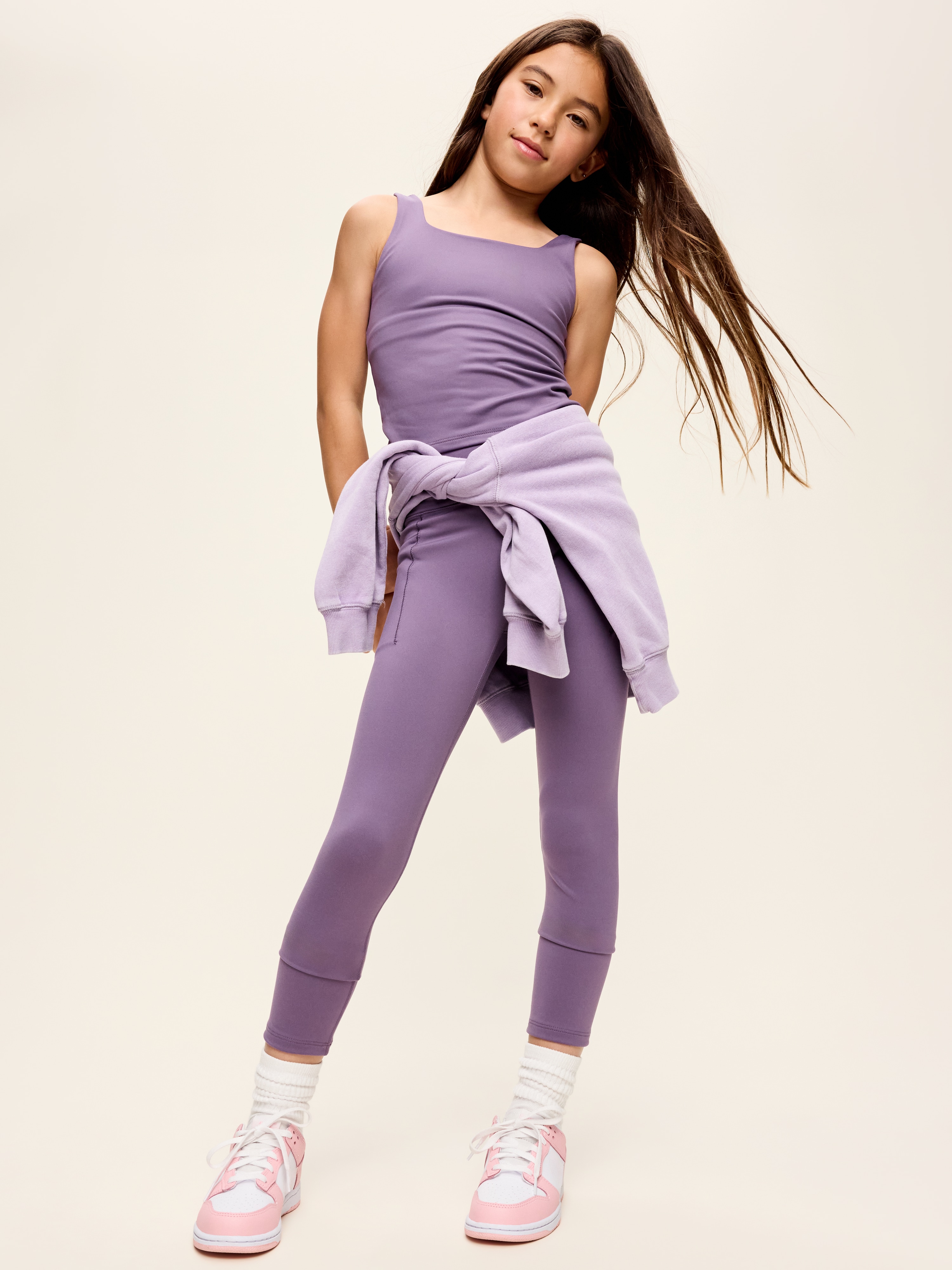 High-Waisted StudioSmooth 7/8 Leggings for Girls - Story Dust - 3