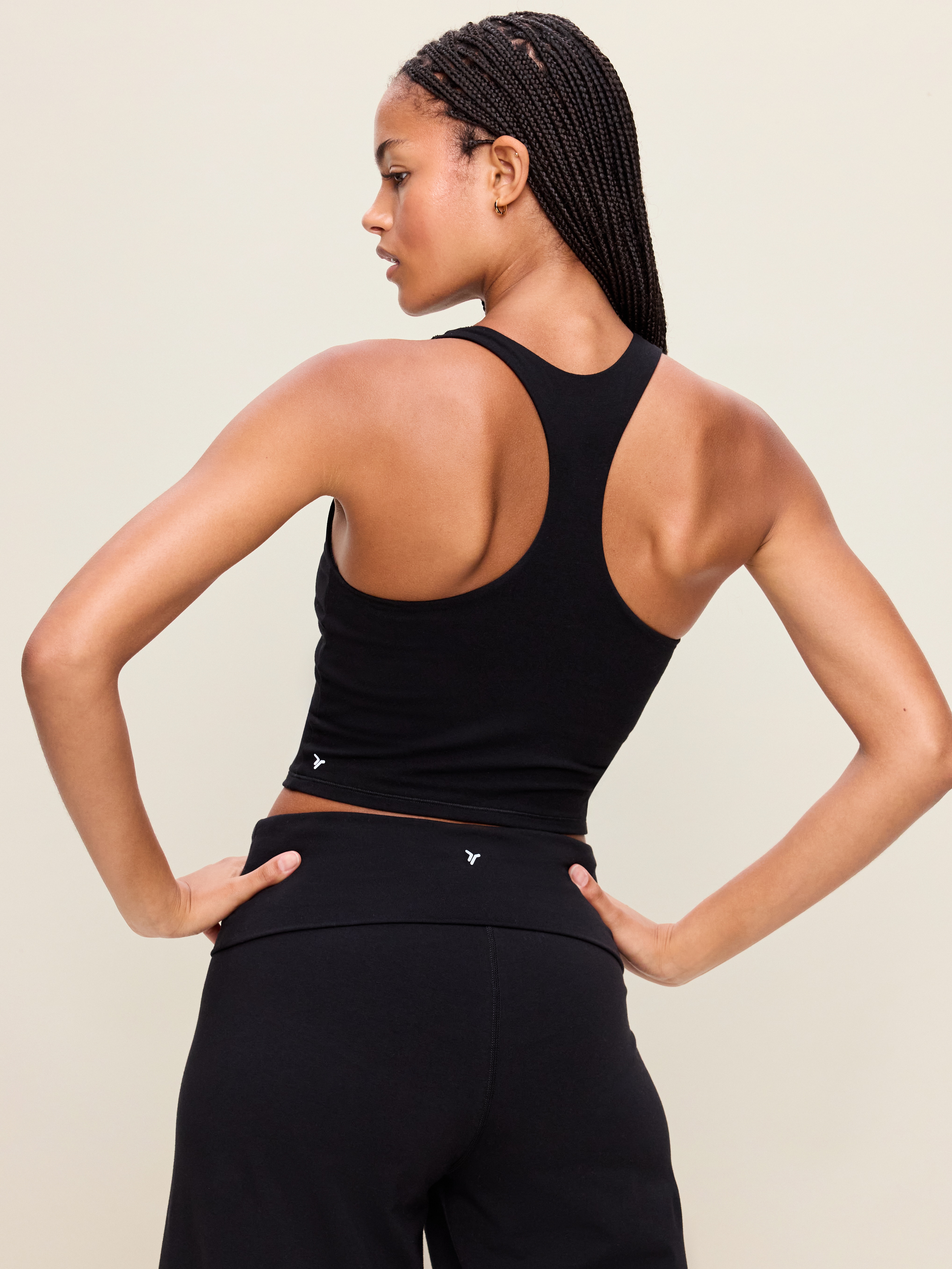 Light Support PowerChill High-Neck Racerback Sports Bra - Black Jack - 2