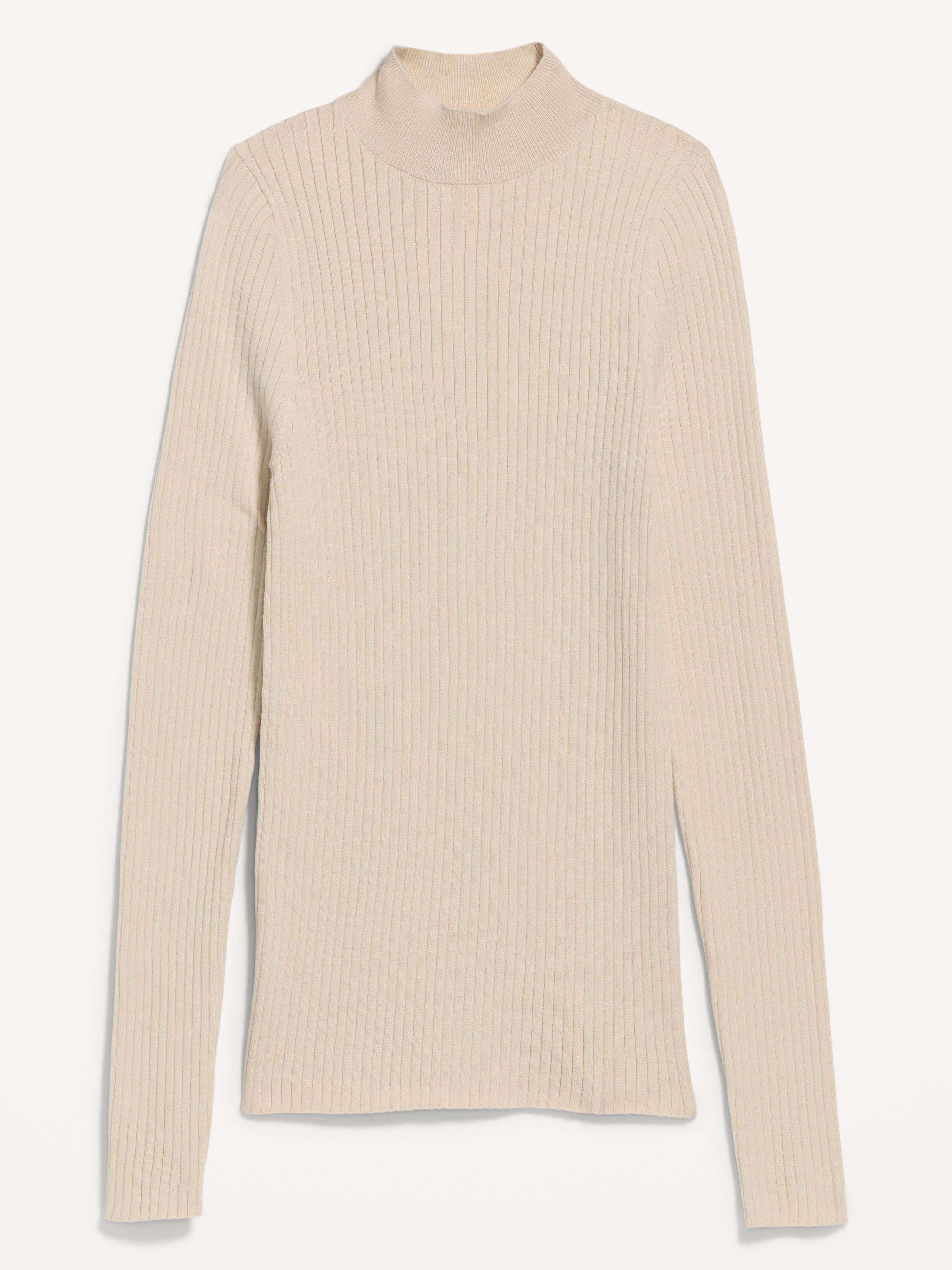 SoSoft Lite Ribbed Mock-Neck Sweater - Wish Bone - 4