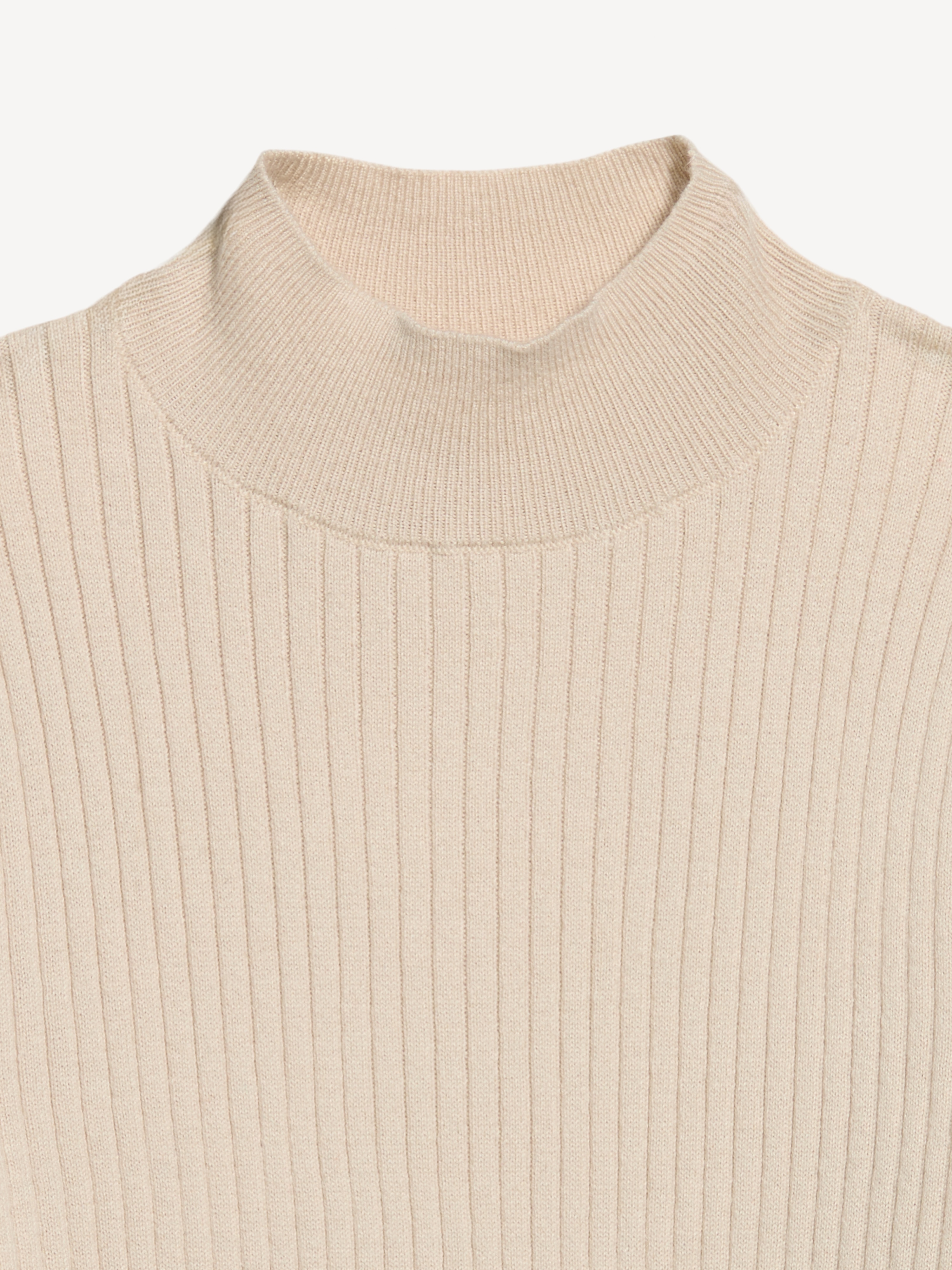 SoSoft Lite Ribbed Mock-Neck Sweater - Wish Bone - 5