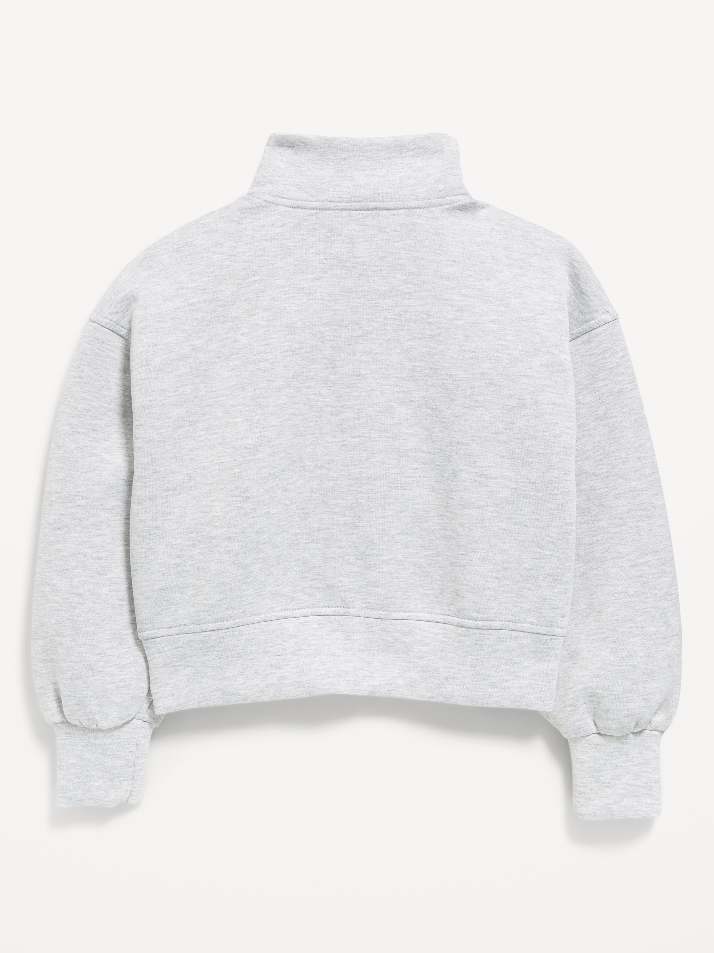Bounce Fleece Half-Zip Pullover Sweatshirt for Girls - Heather Gray - 4