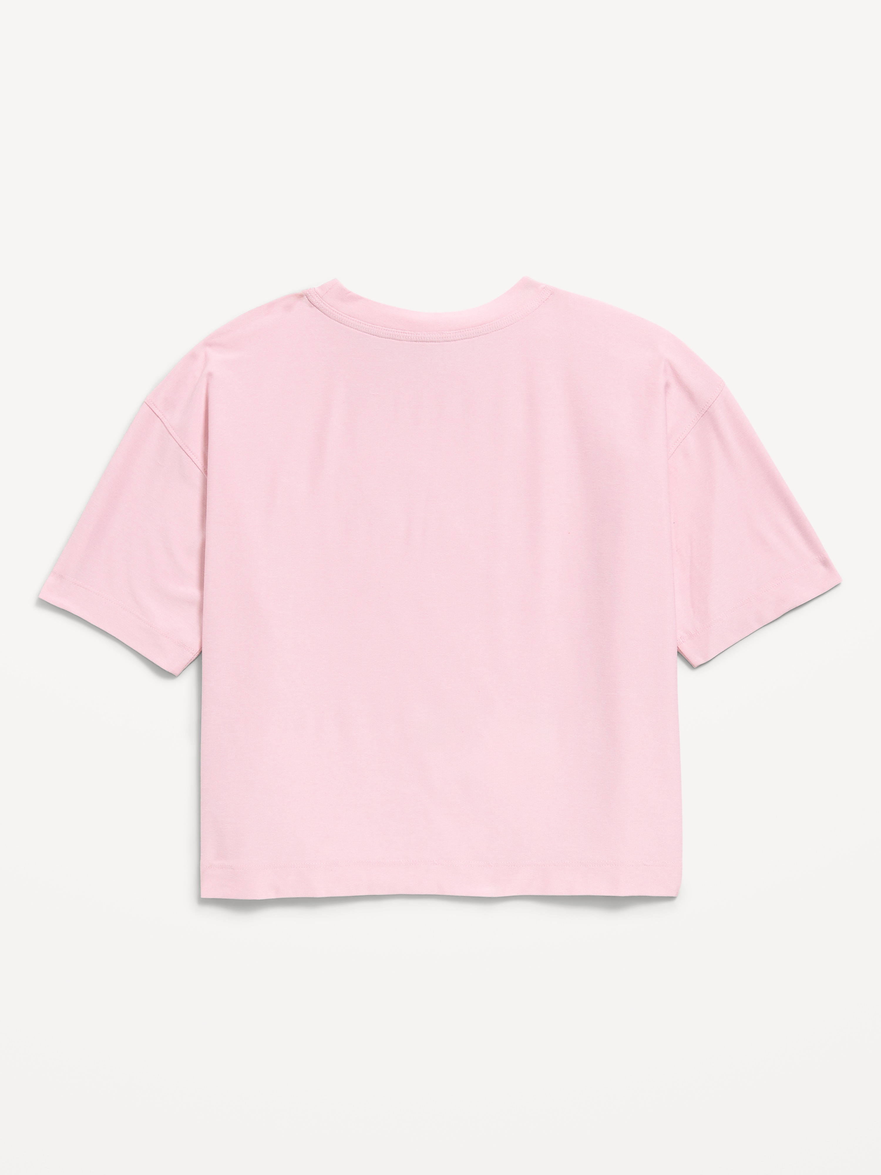 CloudMotion Short-Sleeve Boxy T-Shirt for Girls - Pink Sky - 4