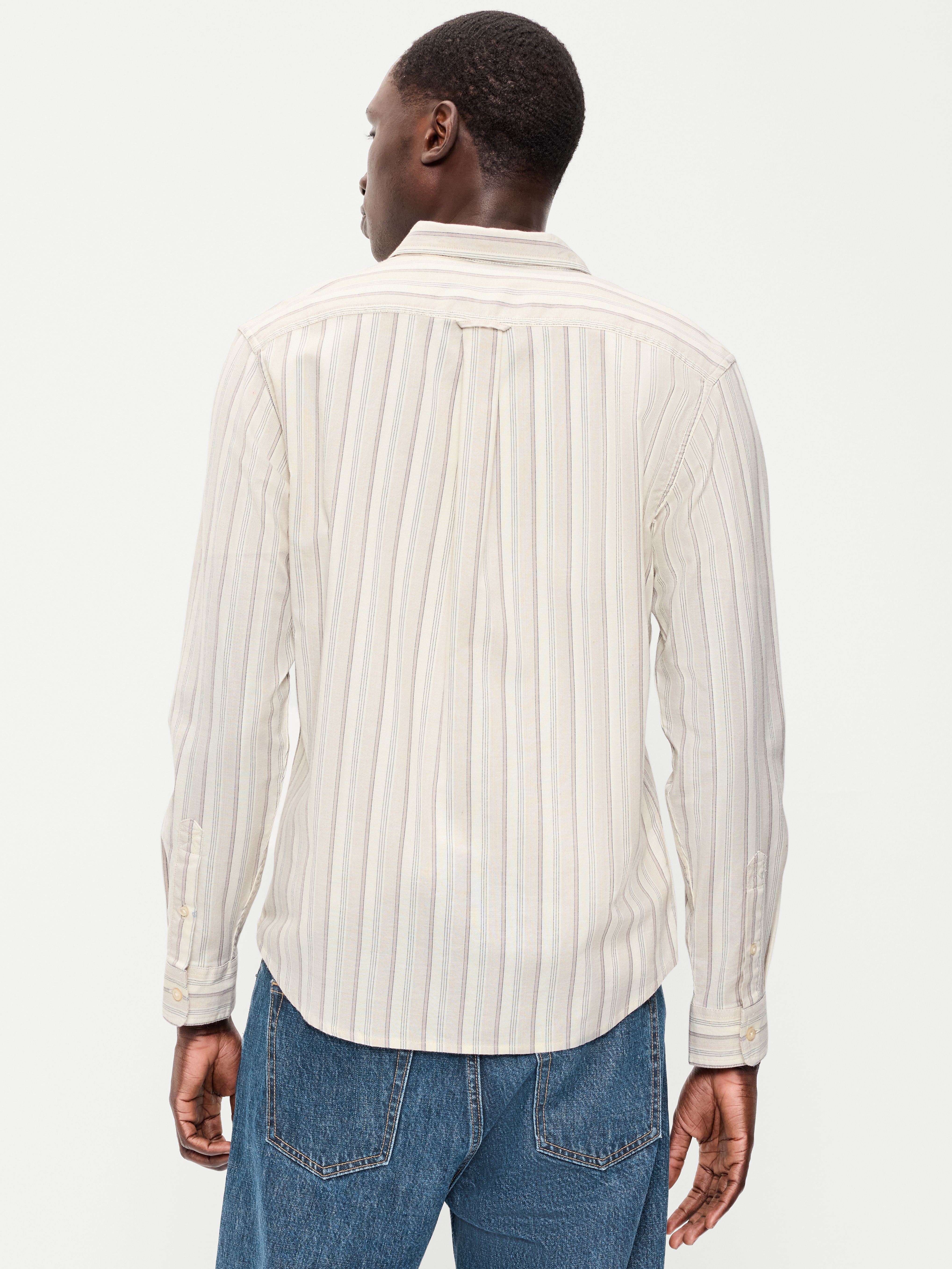 Classic Fit Everyday Oxford Shirt - Sea Salt Stripe - 2