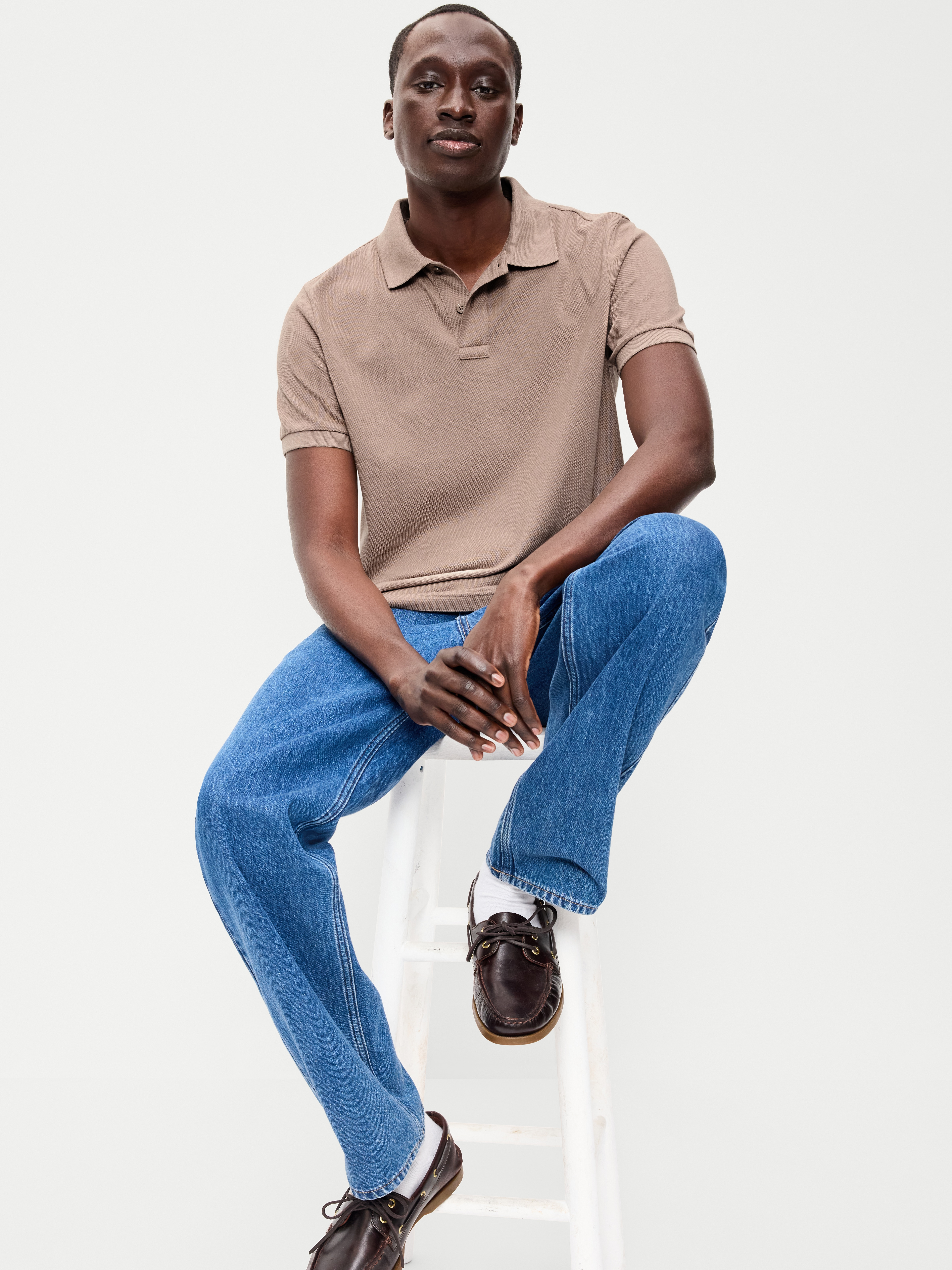 Pique Polo for Men - Chocolate - 3