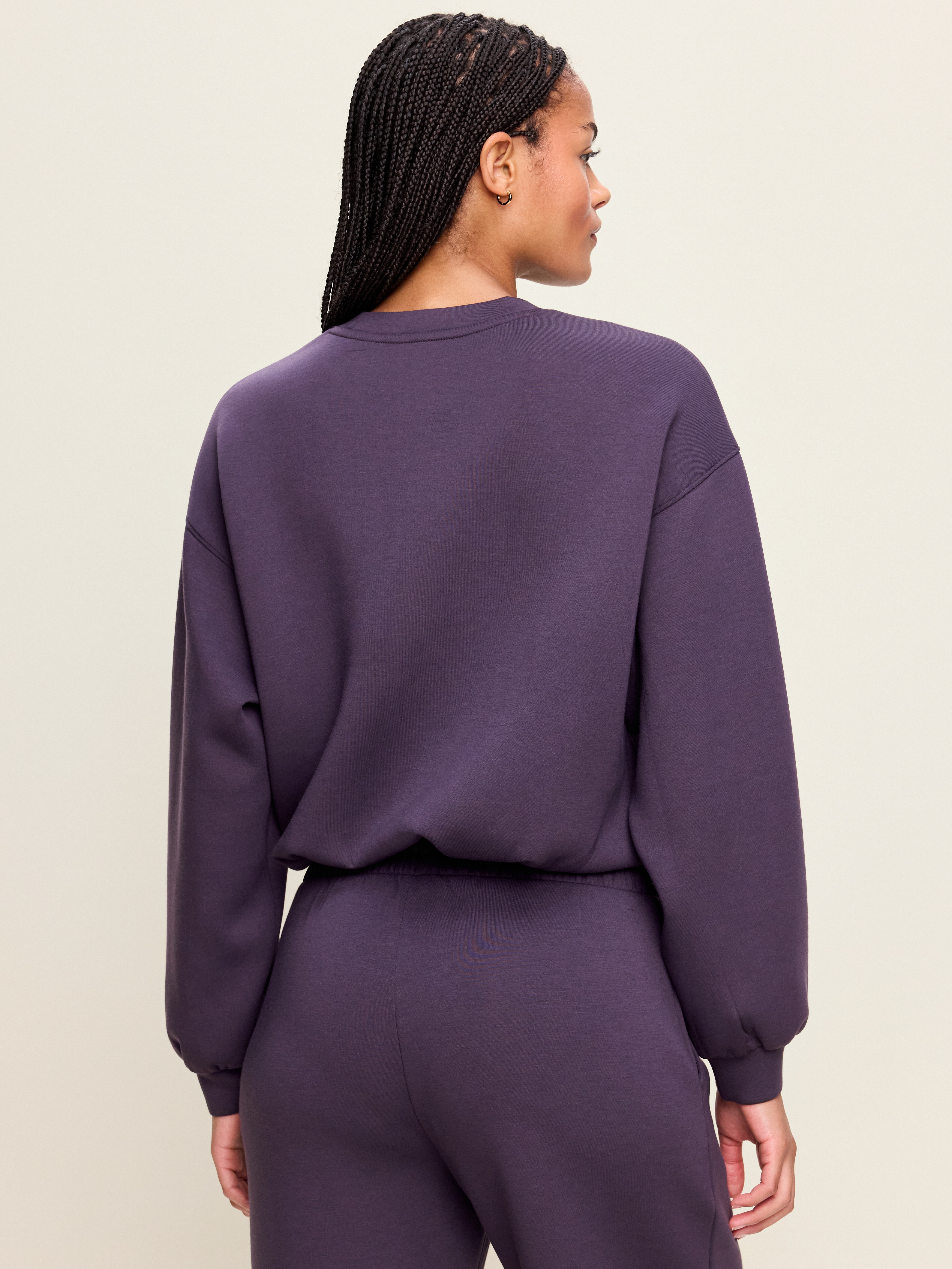 Bounce Fleece Bubble-Hem Sweatshirt - Nebula - 2