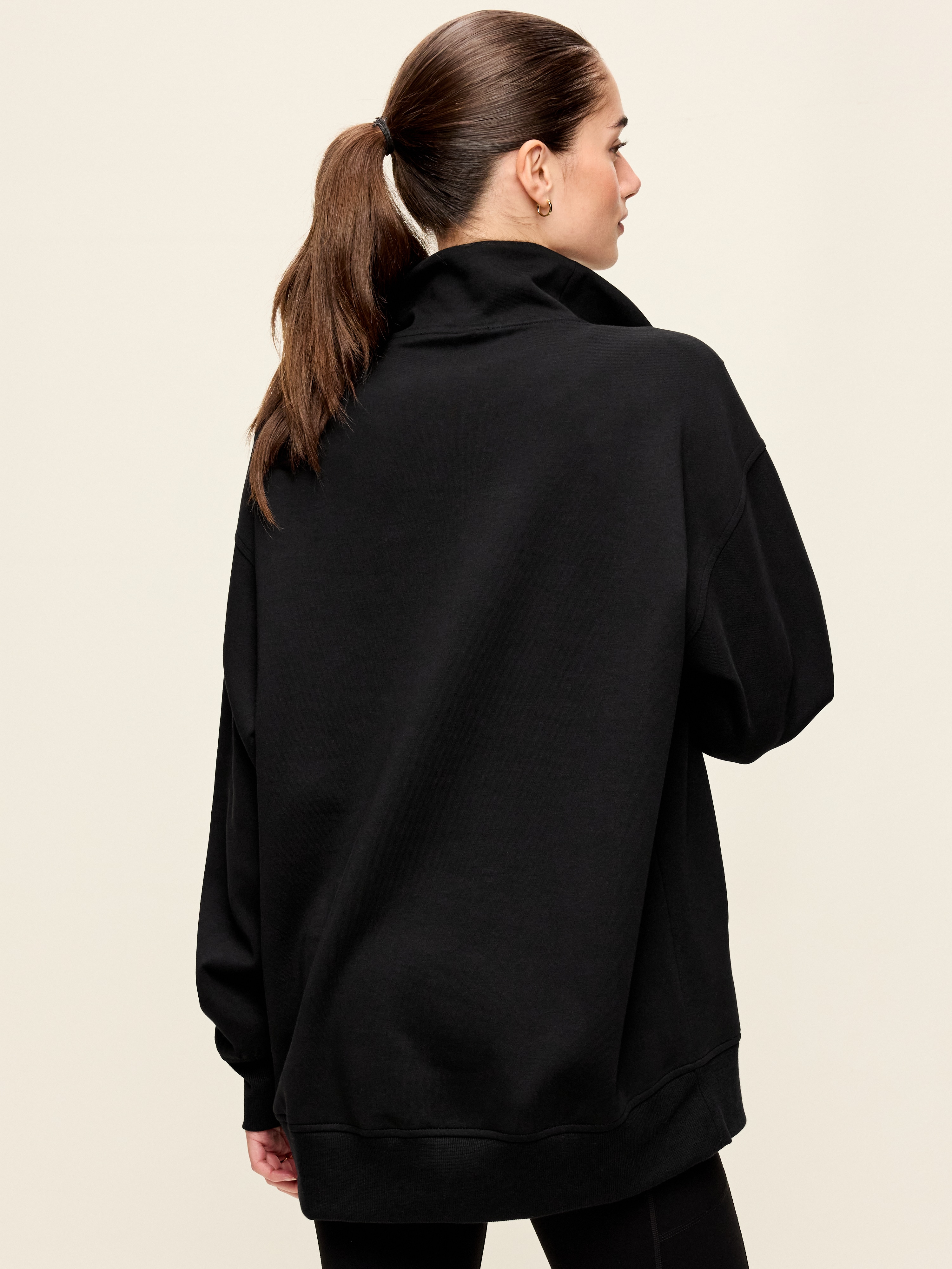 Dynamic Fleece Half-Zip Tunic Sweatshirt - Black Jack - 2