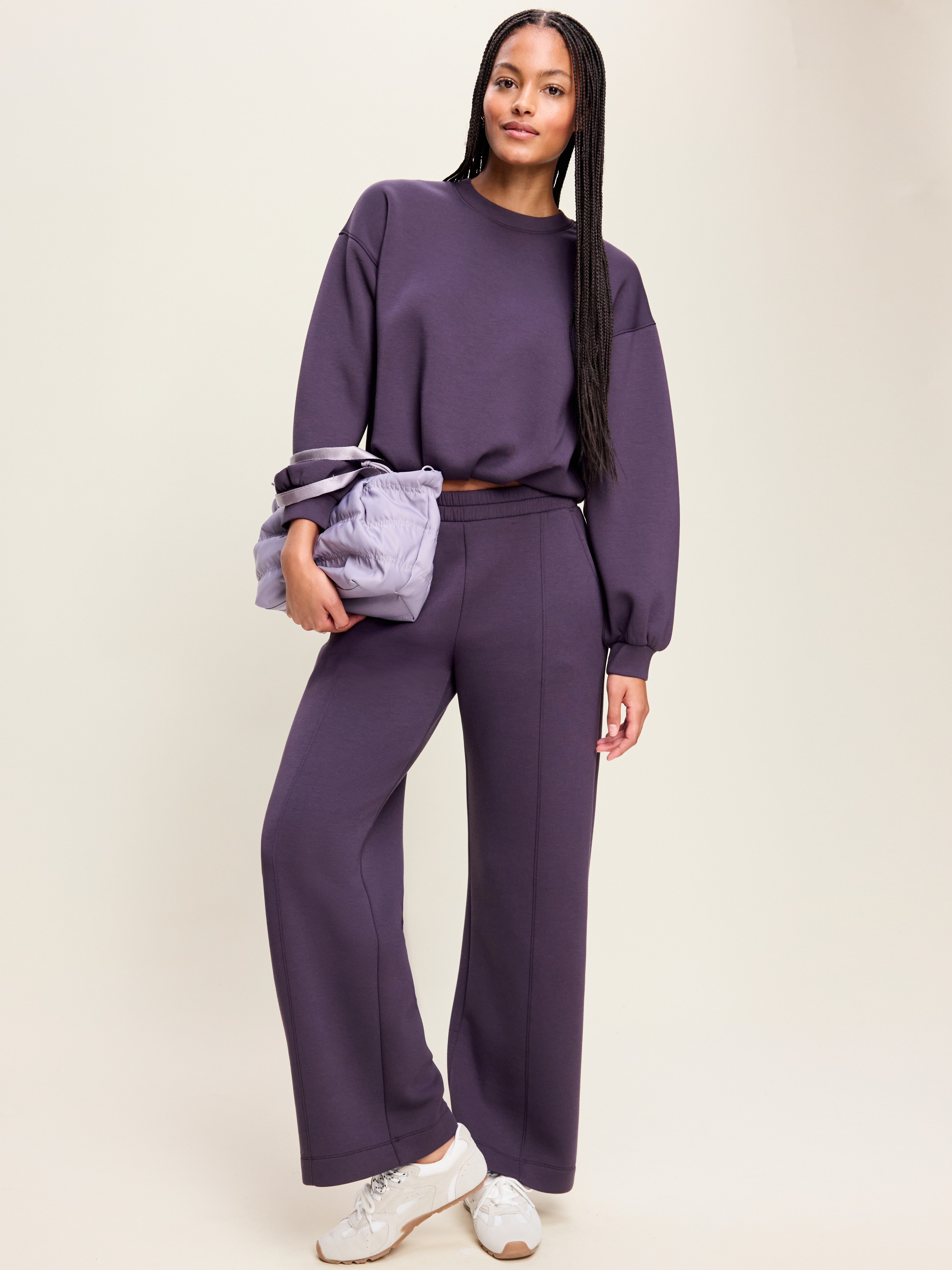 Bounce Fleece Bubble-Hem Sweatshirt - Nebula - 3