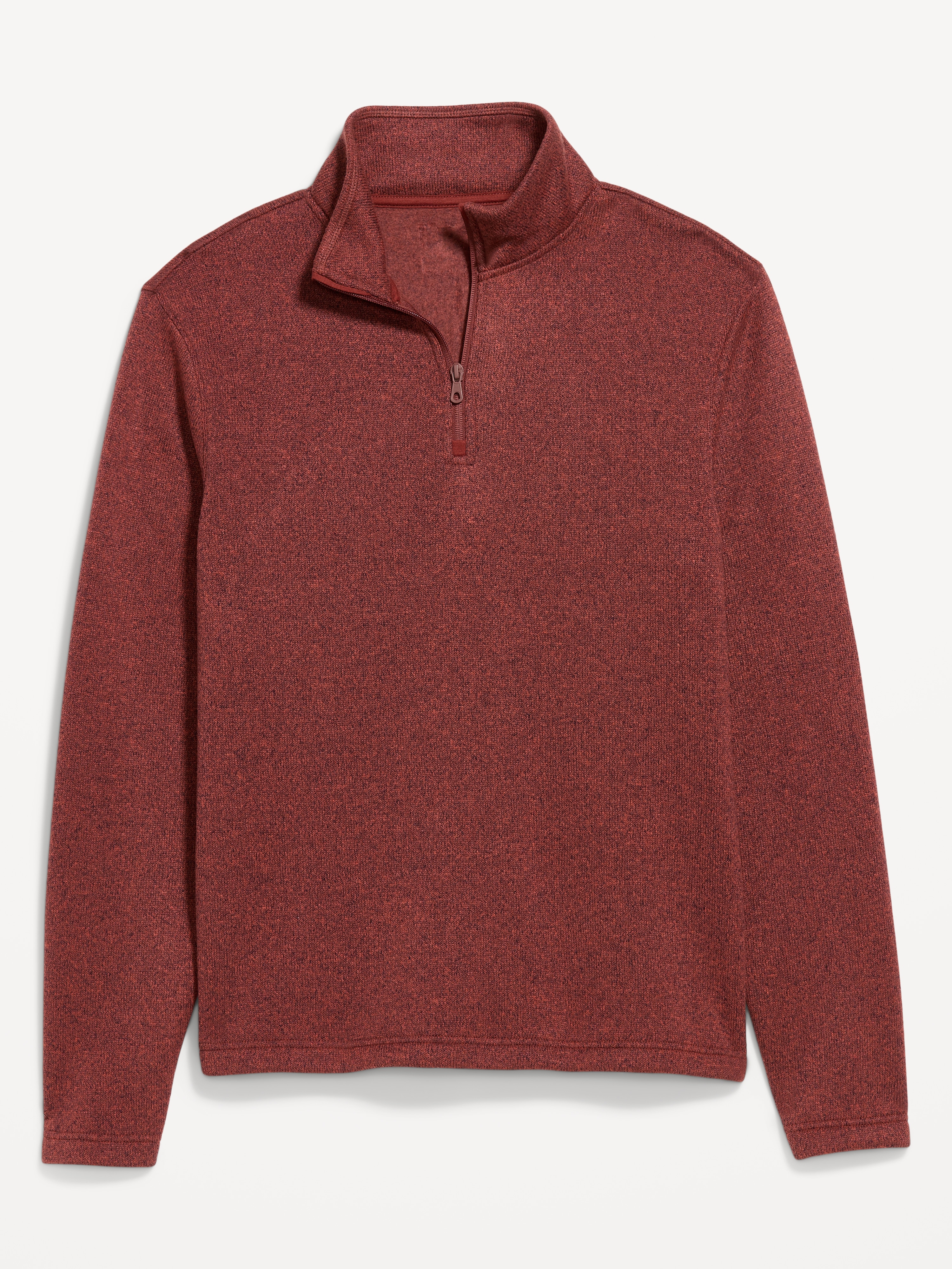 Sweater Fleece Quarter-Zip - Russet Brown - 4