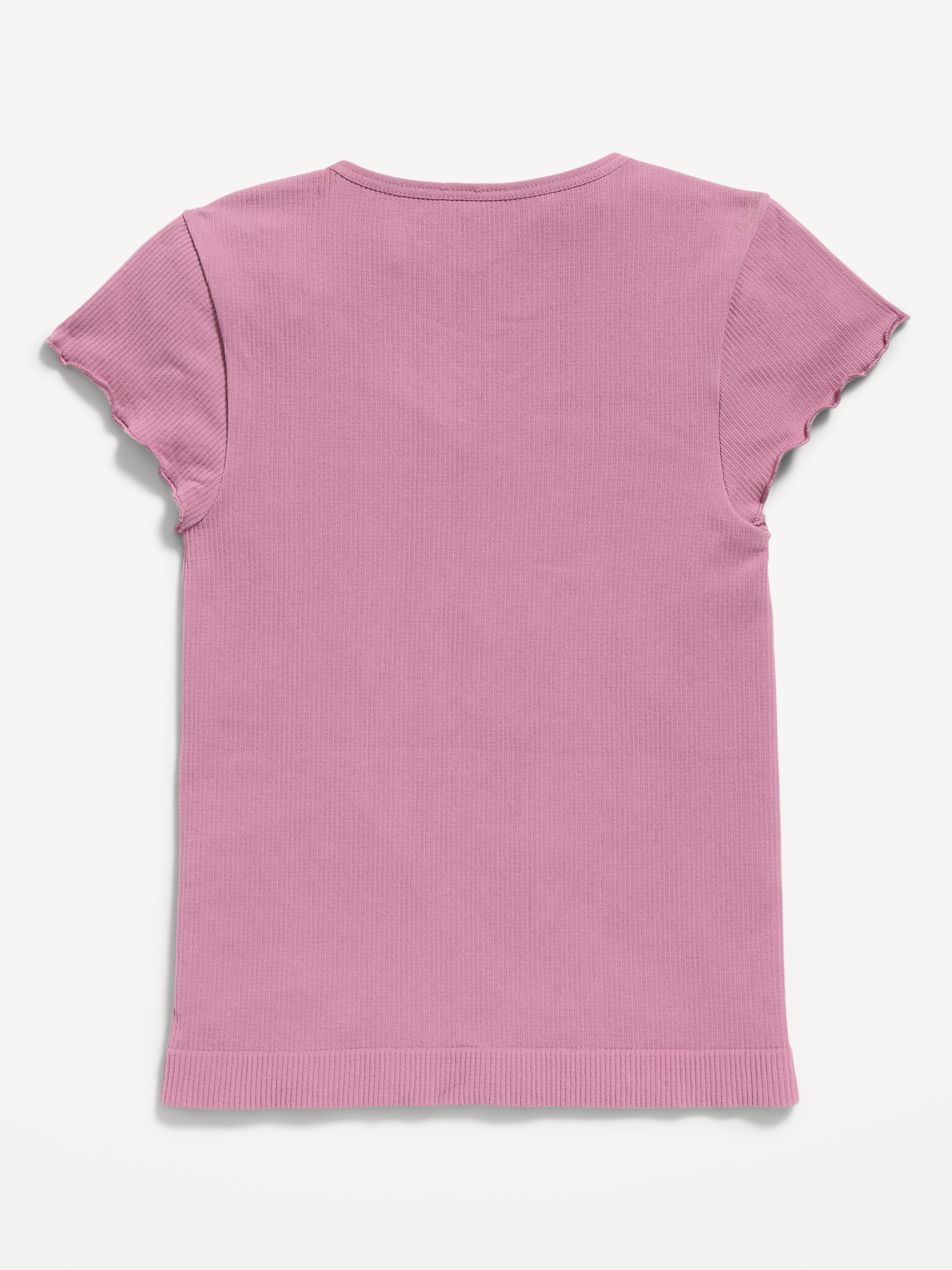 Fitted Seamless Ribbed  Performance Top for Girls - Rosewash - 4
