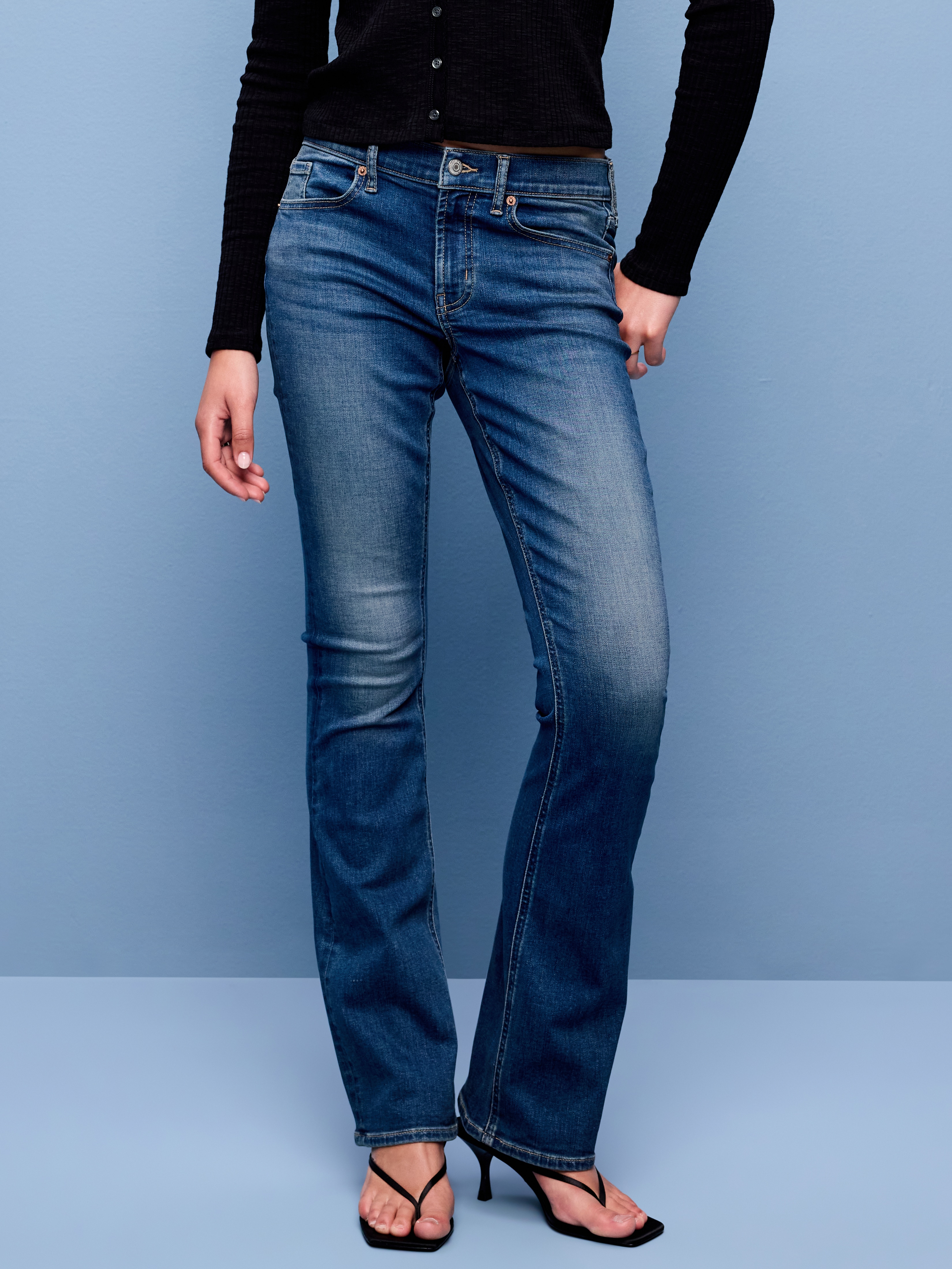 Low-Rise Boot-Cut Jeans - Esther - 2
