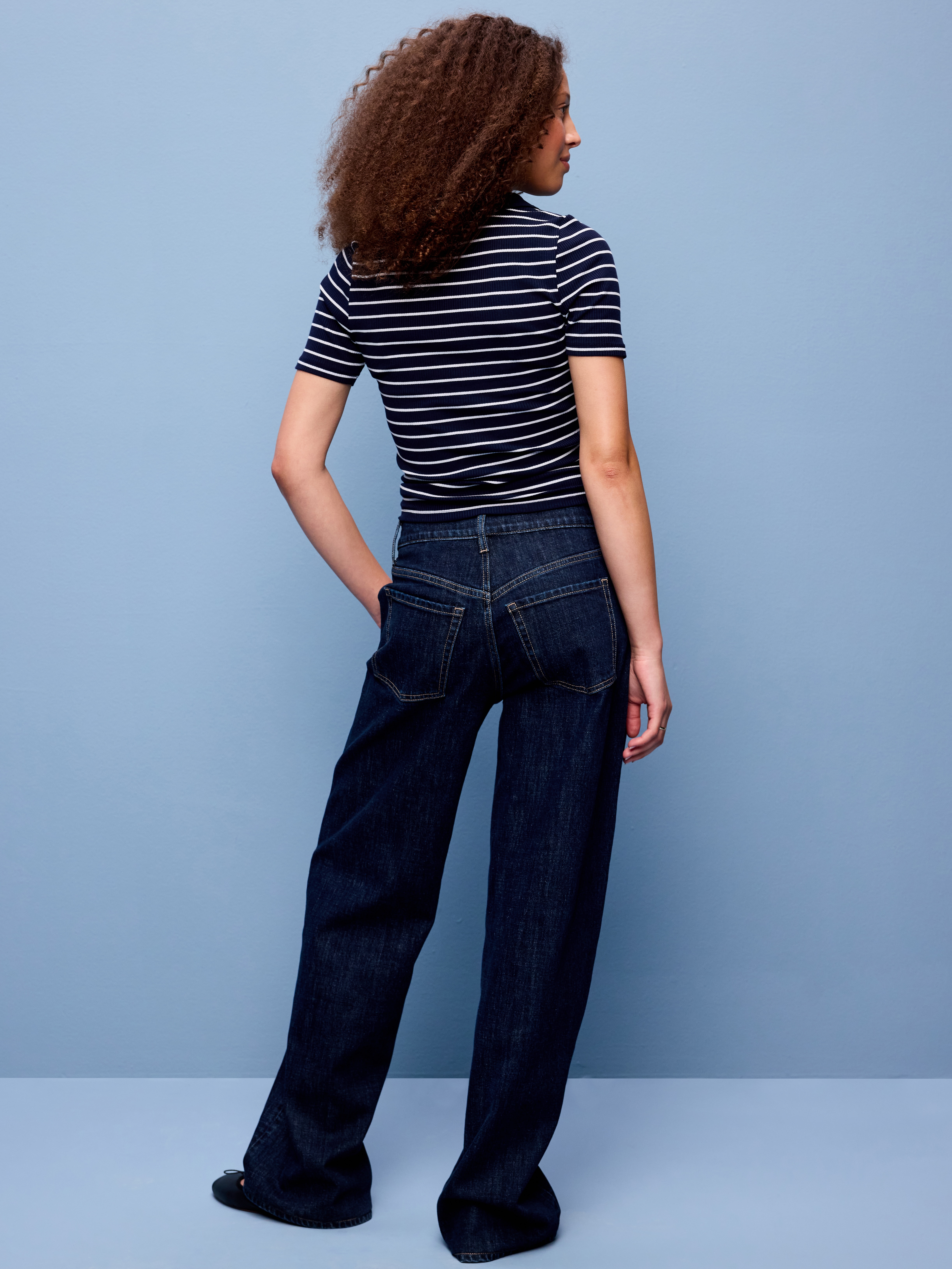 Mid-Rise Slouchy Wide-Leg Jeans - Joanna - 3