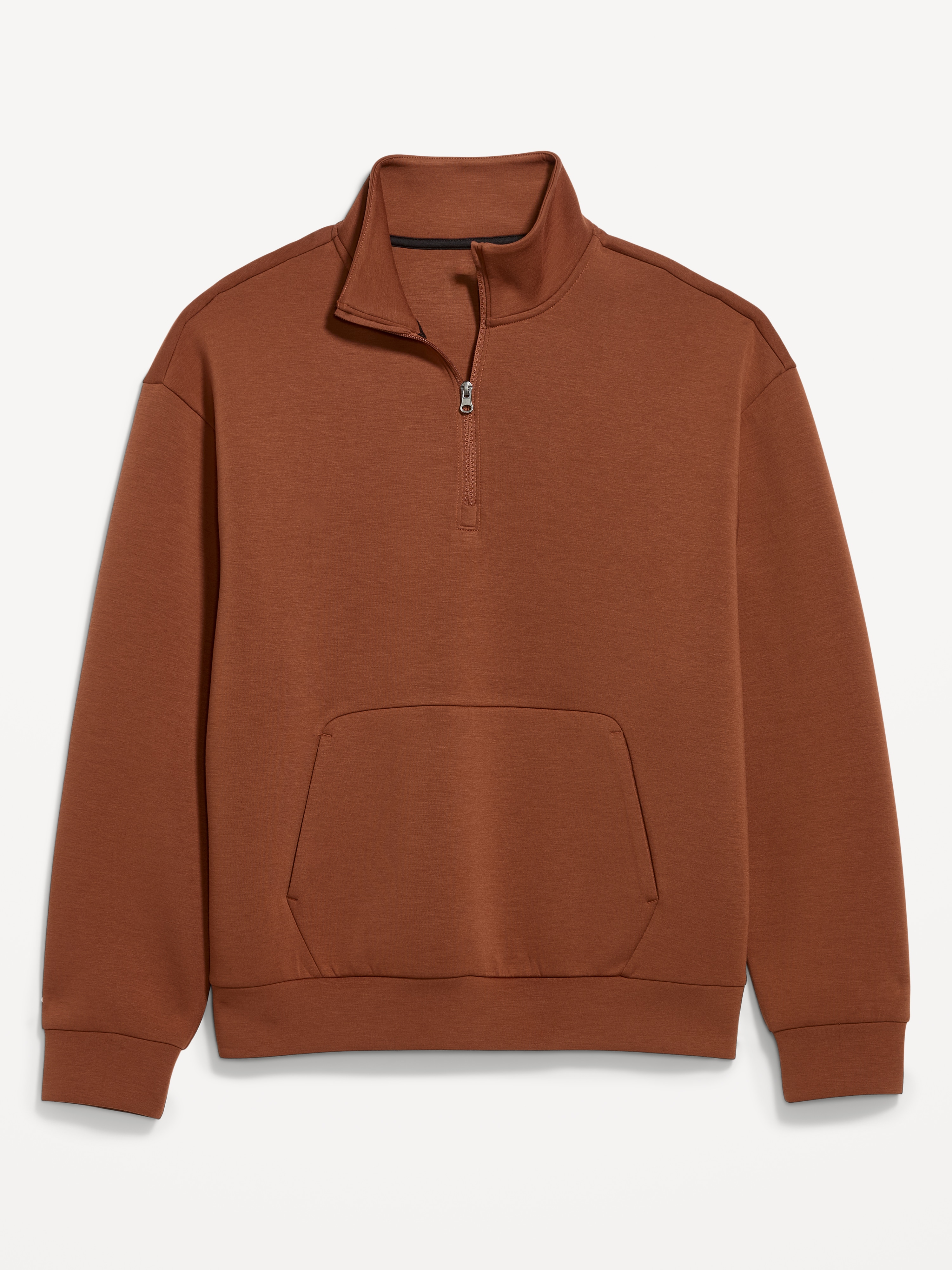 Bounce Fleece Oversized Half-Zip Pullover Sweatshirt - Horse Chestnut - 4
