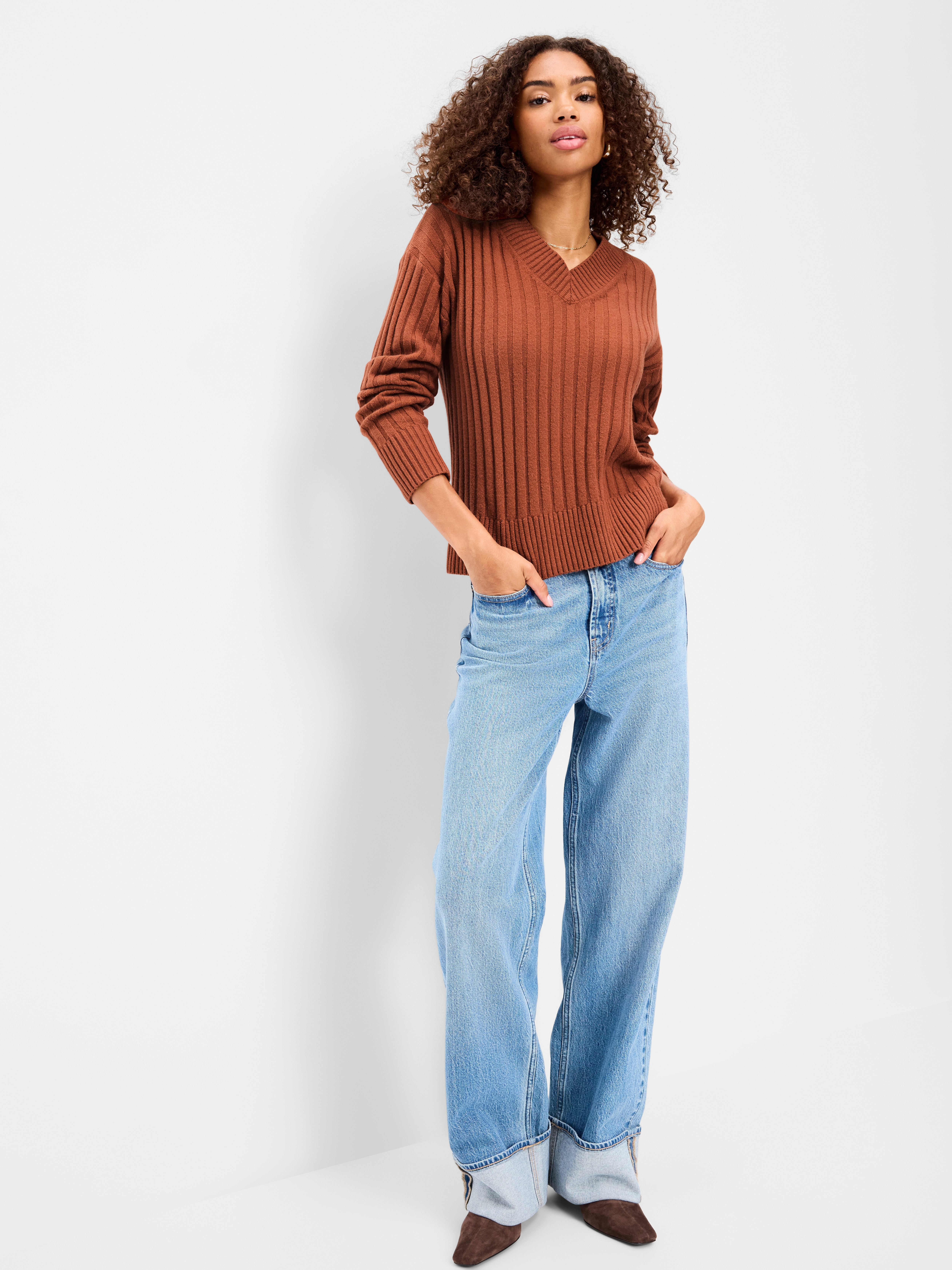 SoSoft V-Neck Sweater - Apple Cinnamon - 3