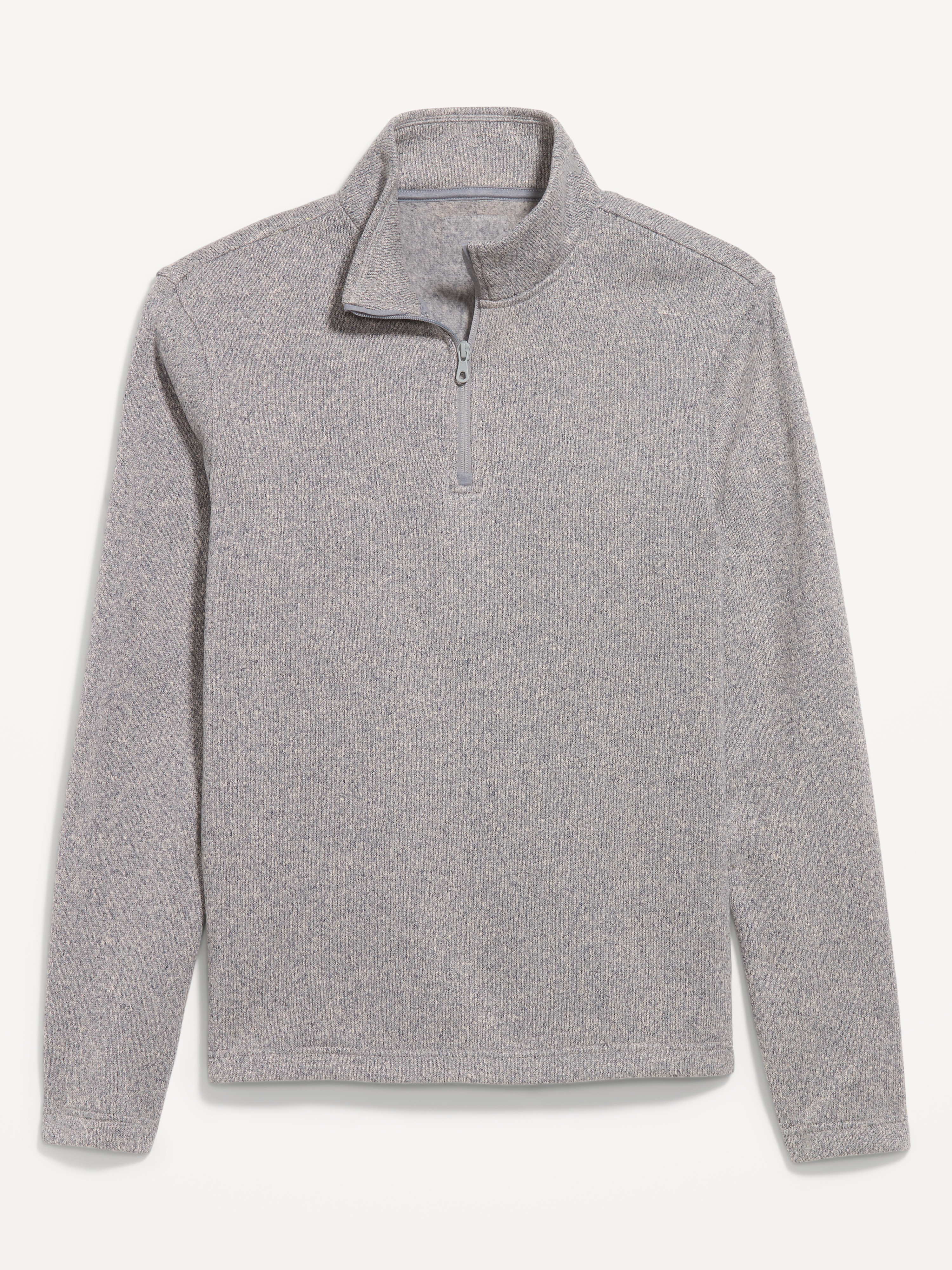 Sweater Fleece Quarter-Zip - Heather Grey - 4
