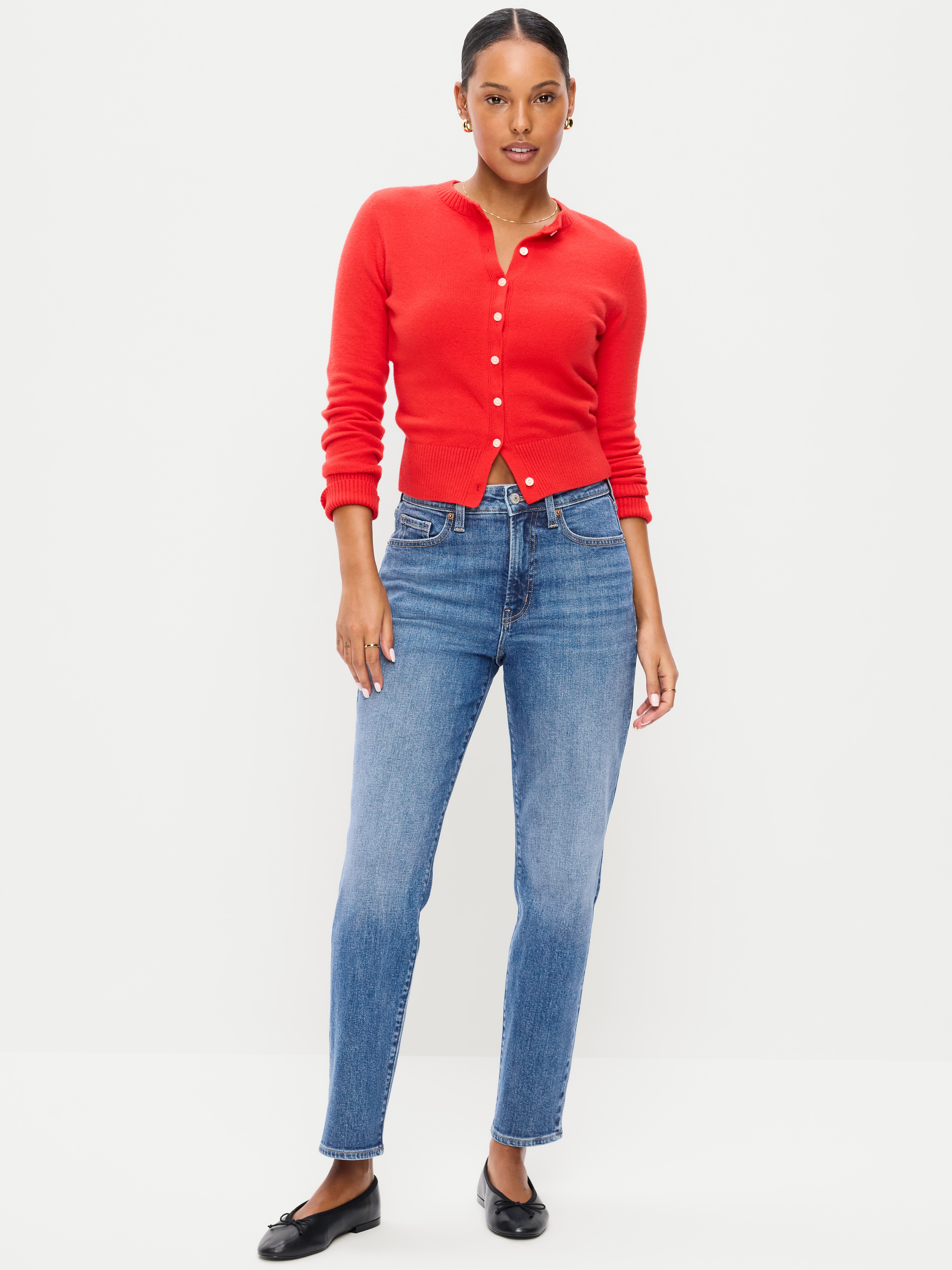 Curvy High-Waisted OG Straight Ankle Jeans - Flossie Ann - 1
