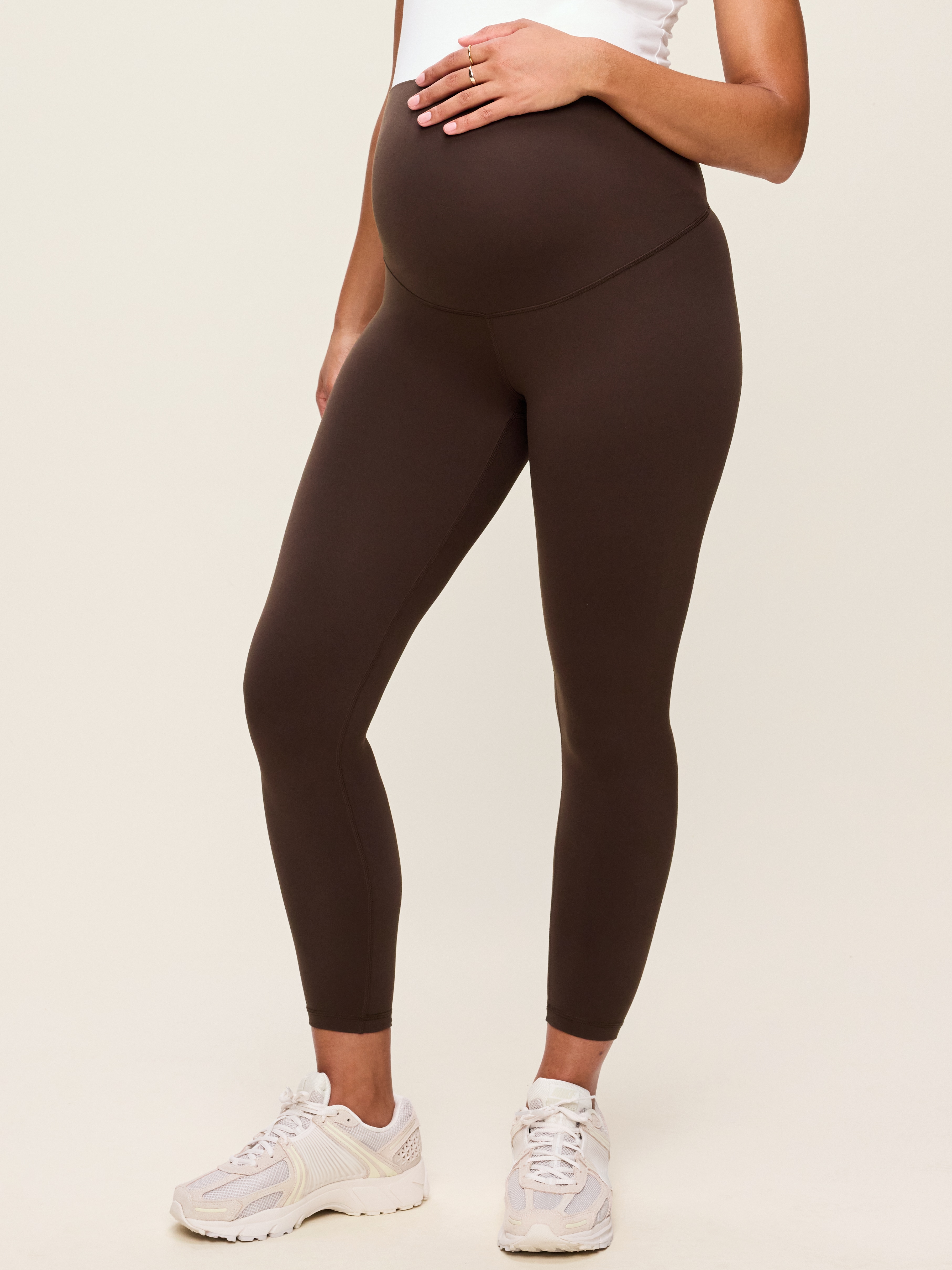 Maternity Full-Panel StudioSmooth 7/8 Leggings - Coffee Bl - 1